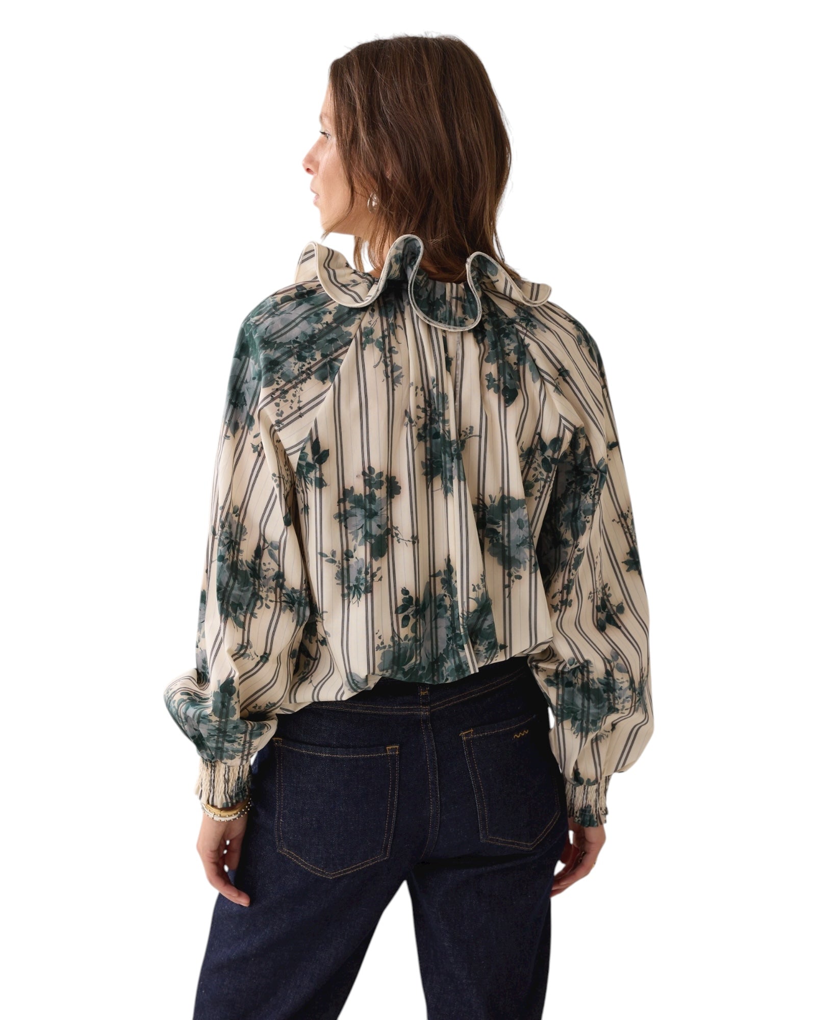 Bluse Flowers and Stripe