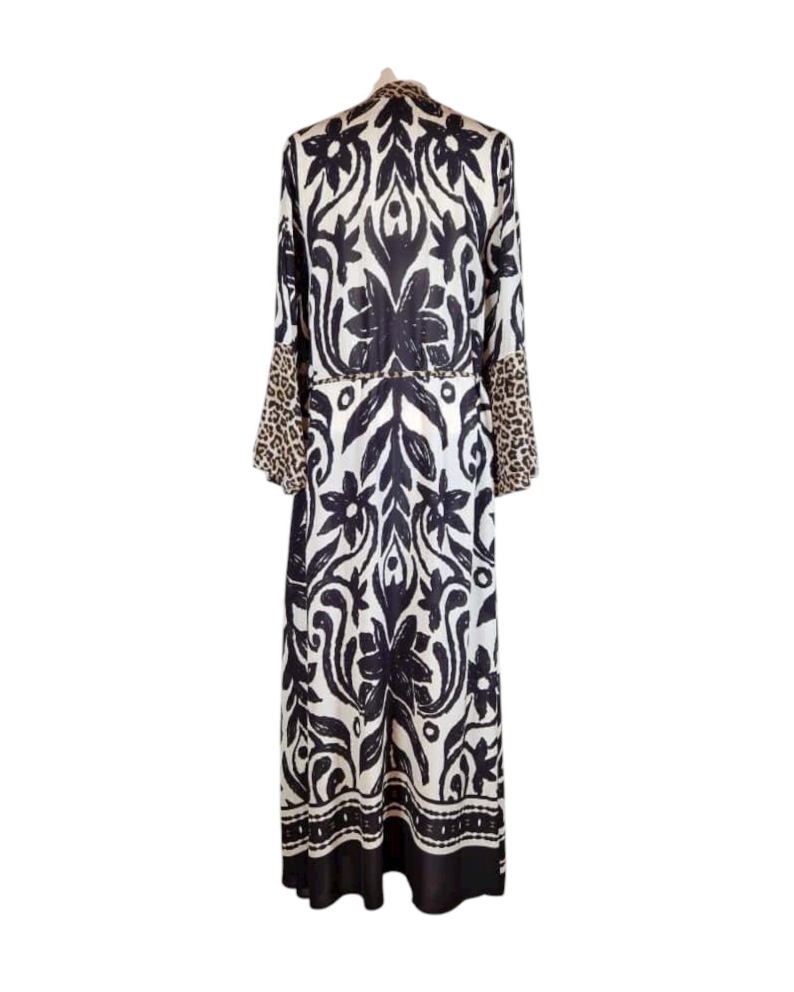 Satinkleid Black&White