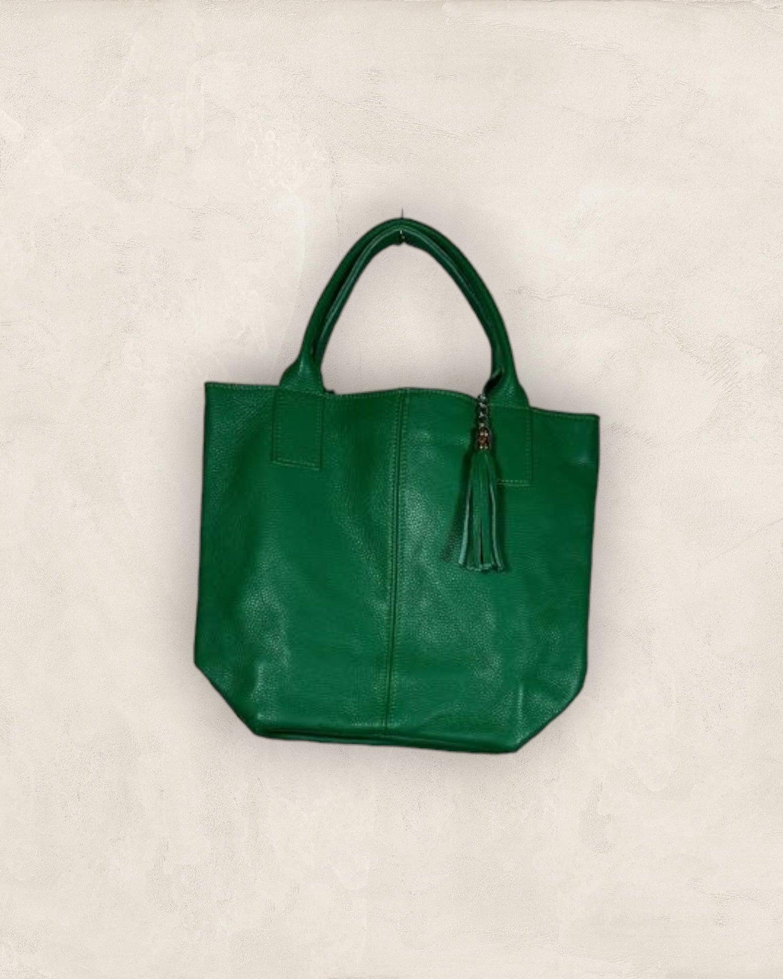 leather shopping bag