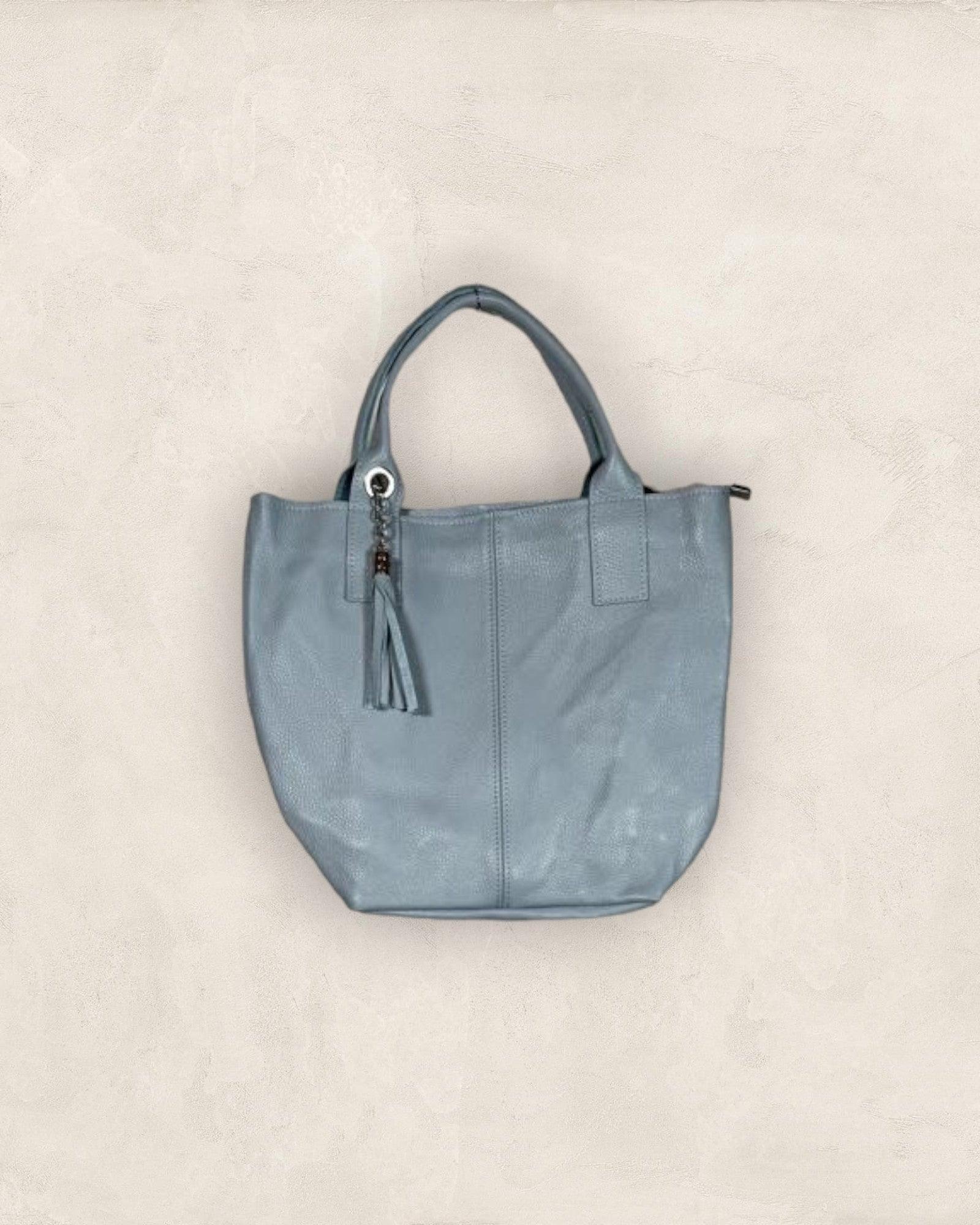 leather shopping bag