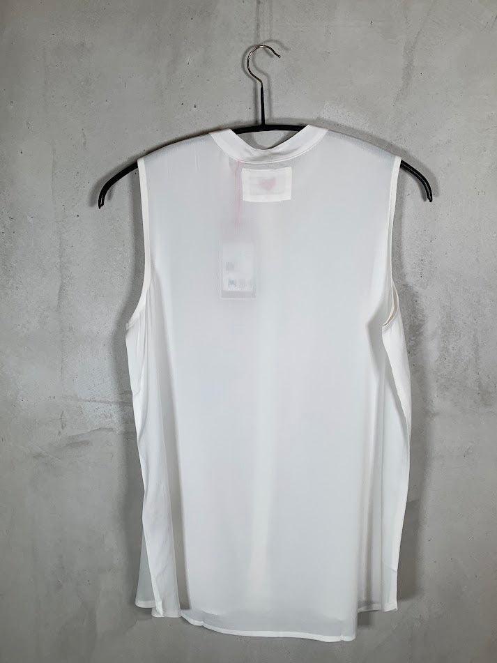 Blouse EsjaEP stand-up collar without sleeves