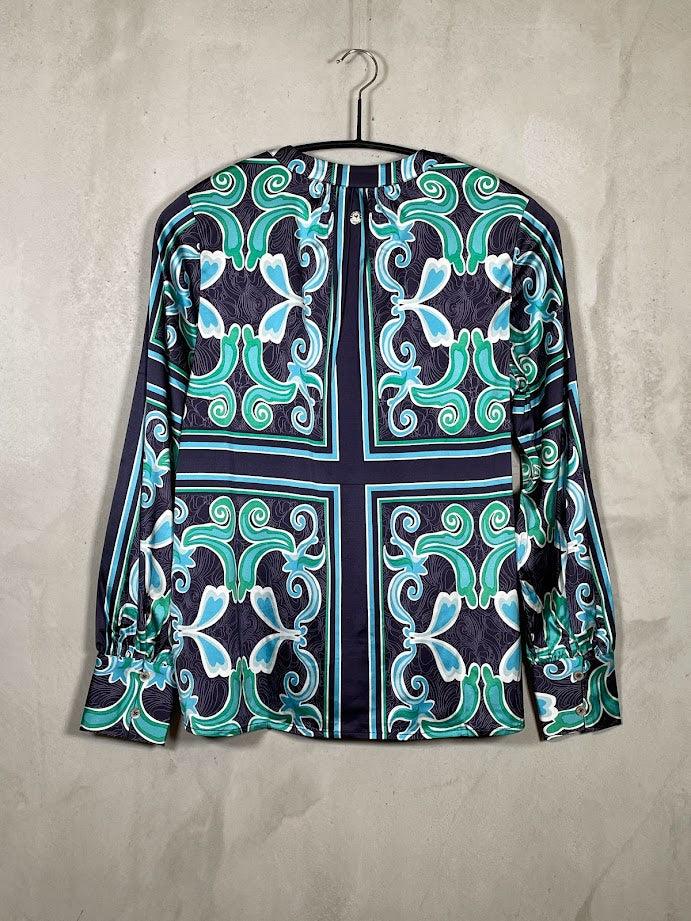 Blouse 1/1 Arm RH with Print and Stripes