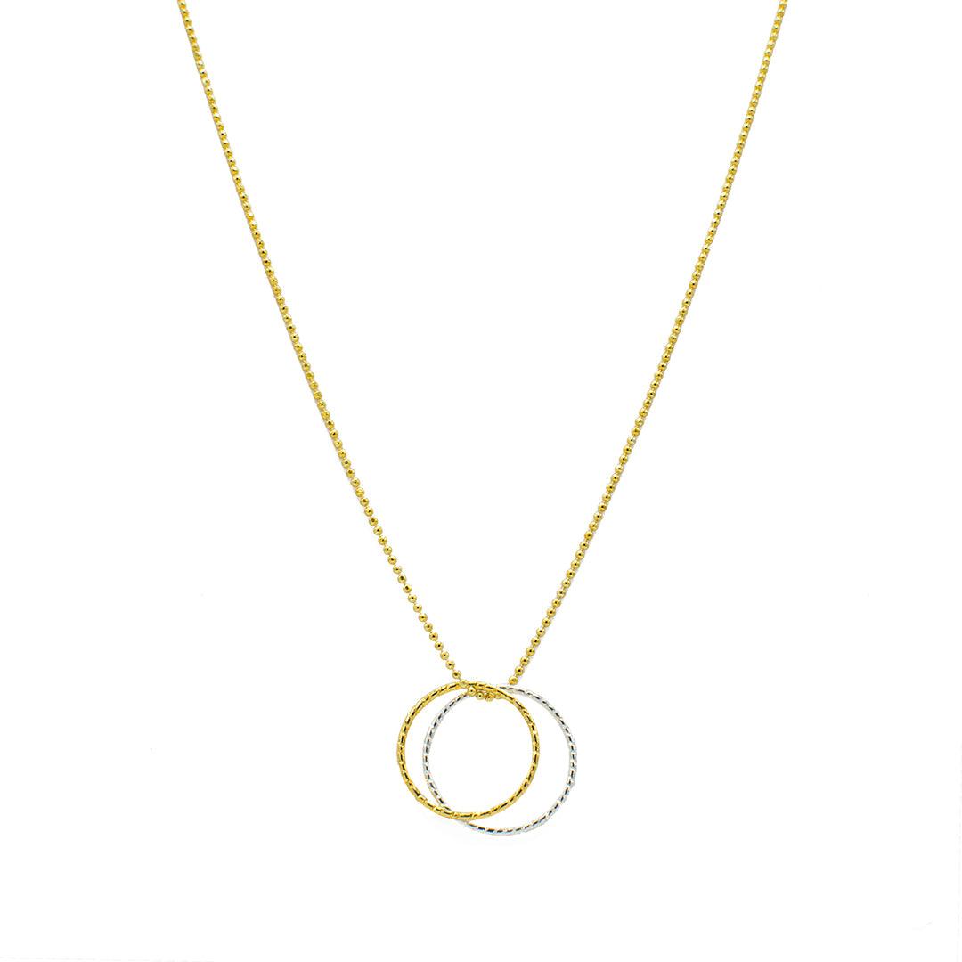 Collier LIAM argent 925 2 anneaux petit