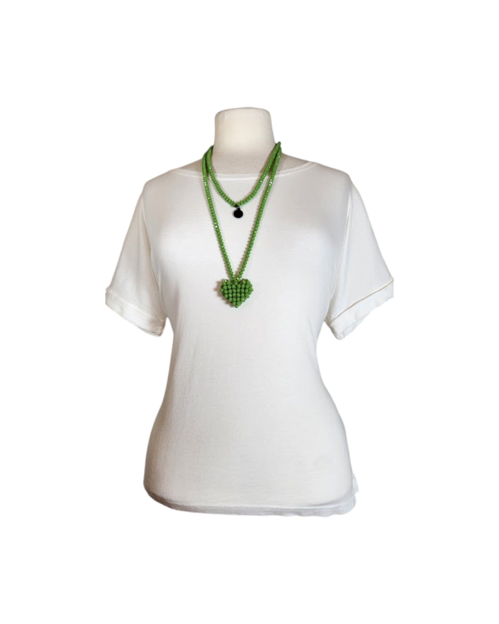 A Cross Heart Kette Plü Pistachio Einheitsgröße