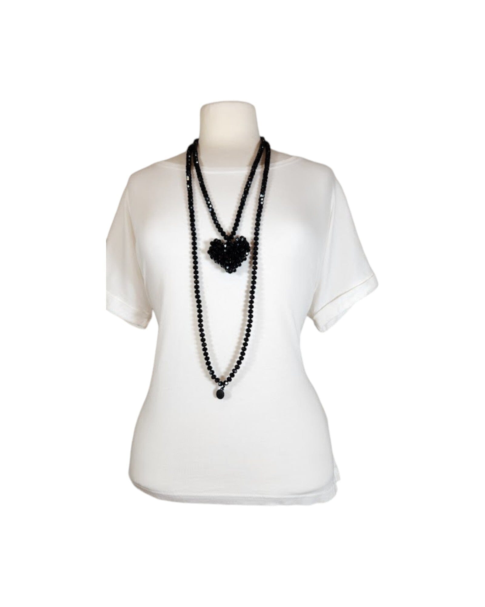 A Crosss Heart XTra Long Kette Plü Black Einheitsgröße