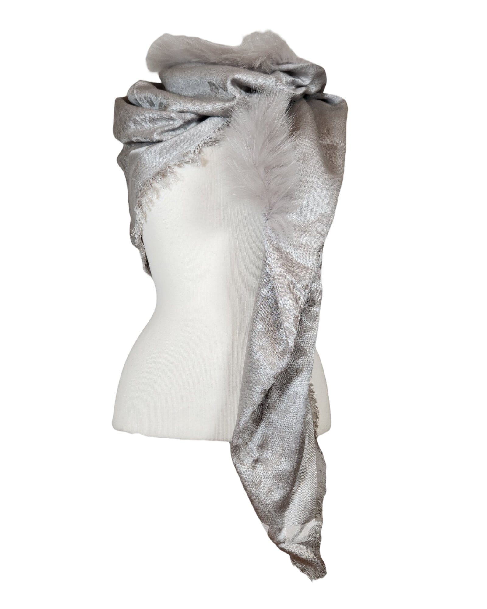 Alba Schal Mala Alisha Light Grey 125x125 cm