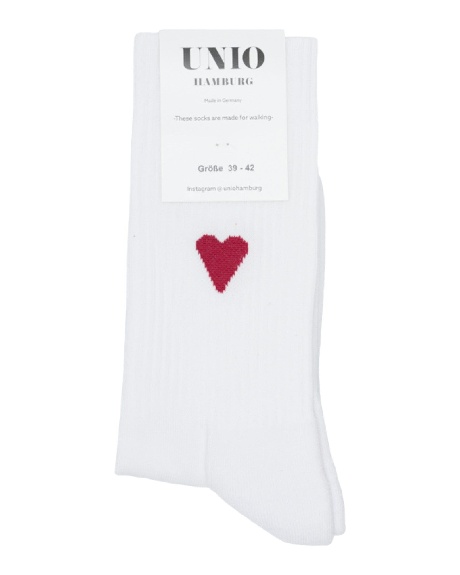 Amore Socken UNIO 05 White-Red 36-38