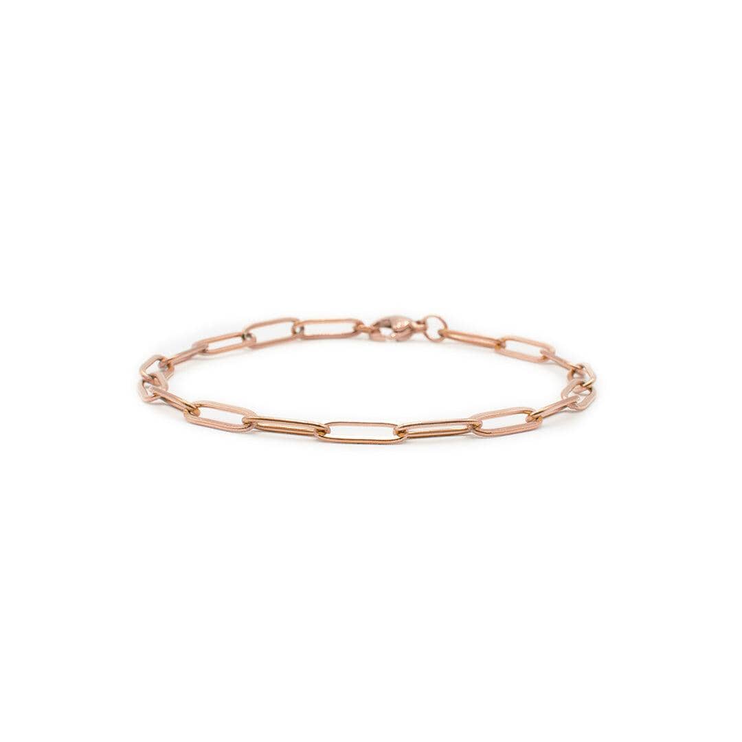 Armband Elli Armband inrosa Roségold variabel, max. 20 cm, Glieder 1 cm, Gliederstärke 0,4 cm