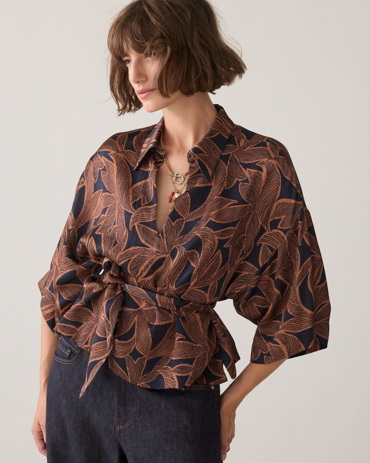 Bluse Abstract Flowers Bluse Summum Woman