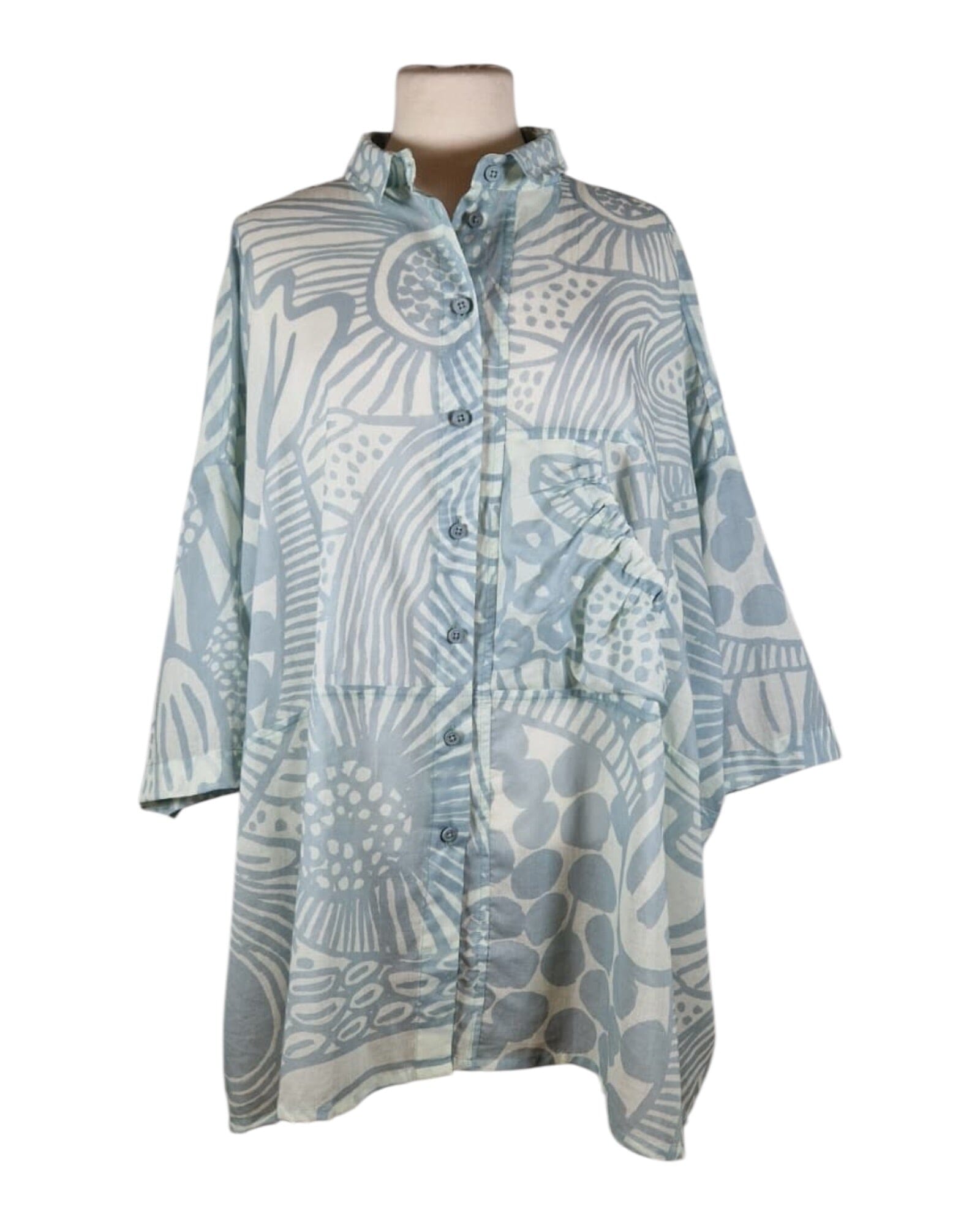 Bluse Bluse Rundholz Black Label 477 Mint Lime Print S
