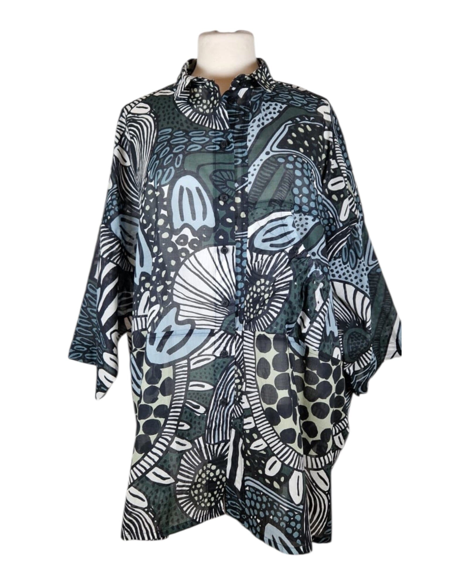 Bluse Bluse Rundholz Black Label 558 Multicolor S