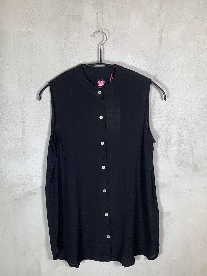 Bluse EsjaEP Stehkragen ohne Arm Bluse Lieblingsstück 999 black 36
