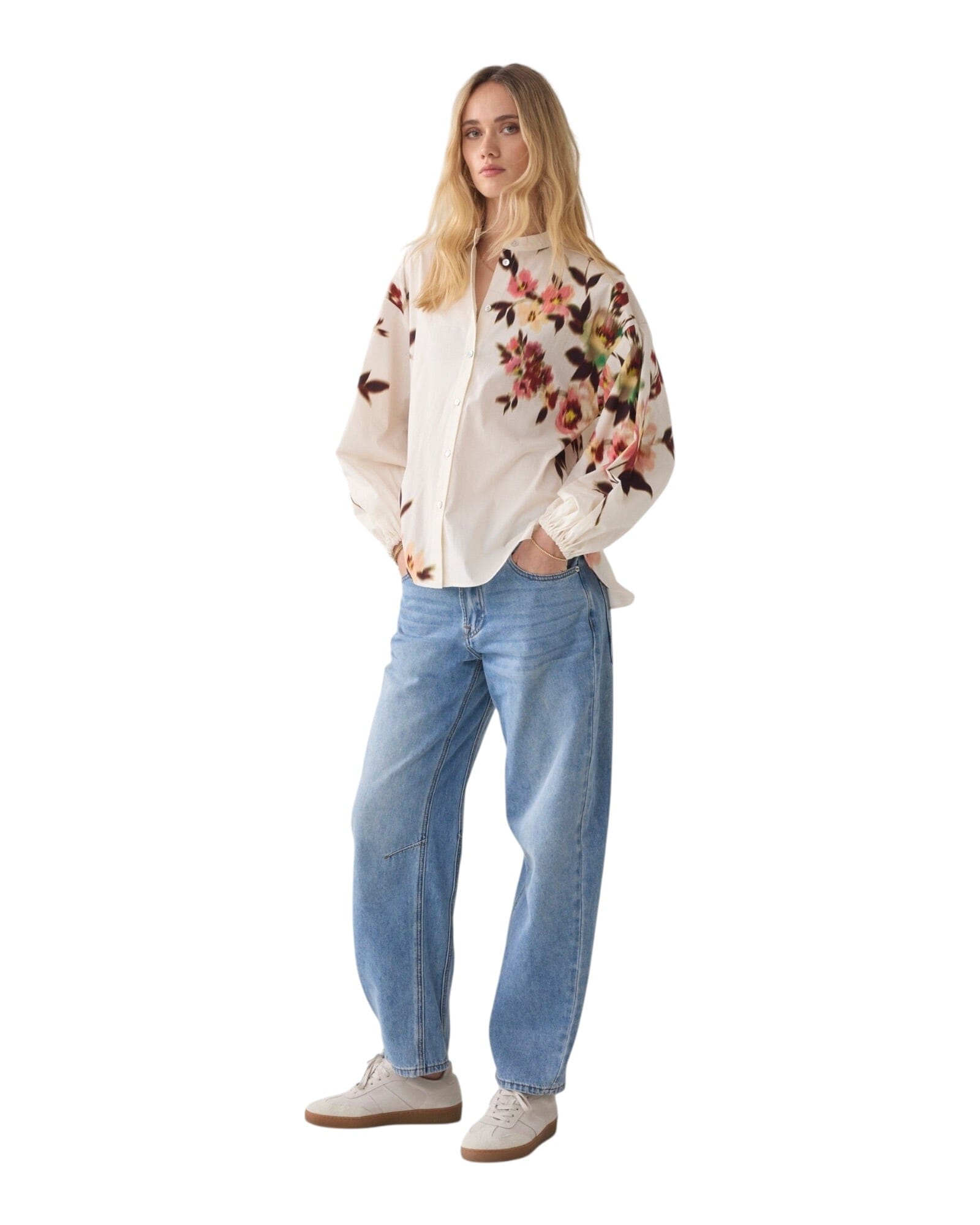 Bluse Faded Flower Bluse Summum Woman