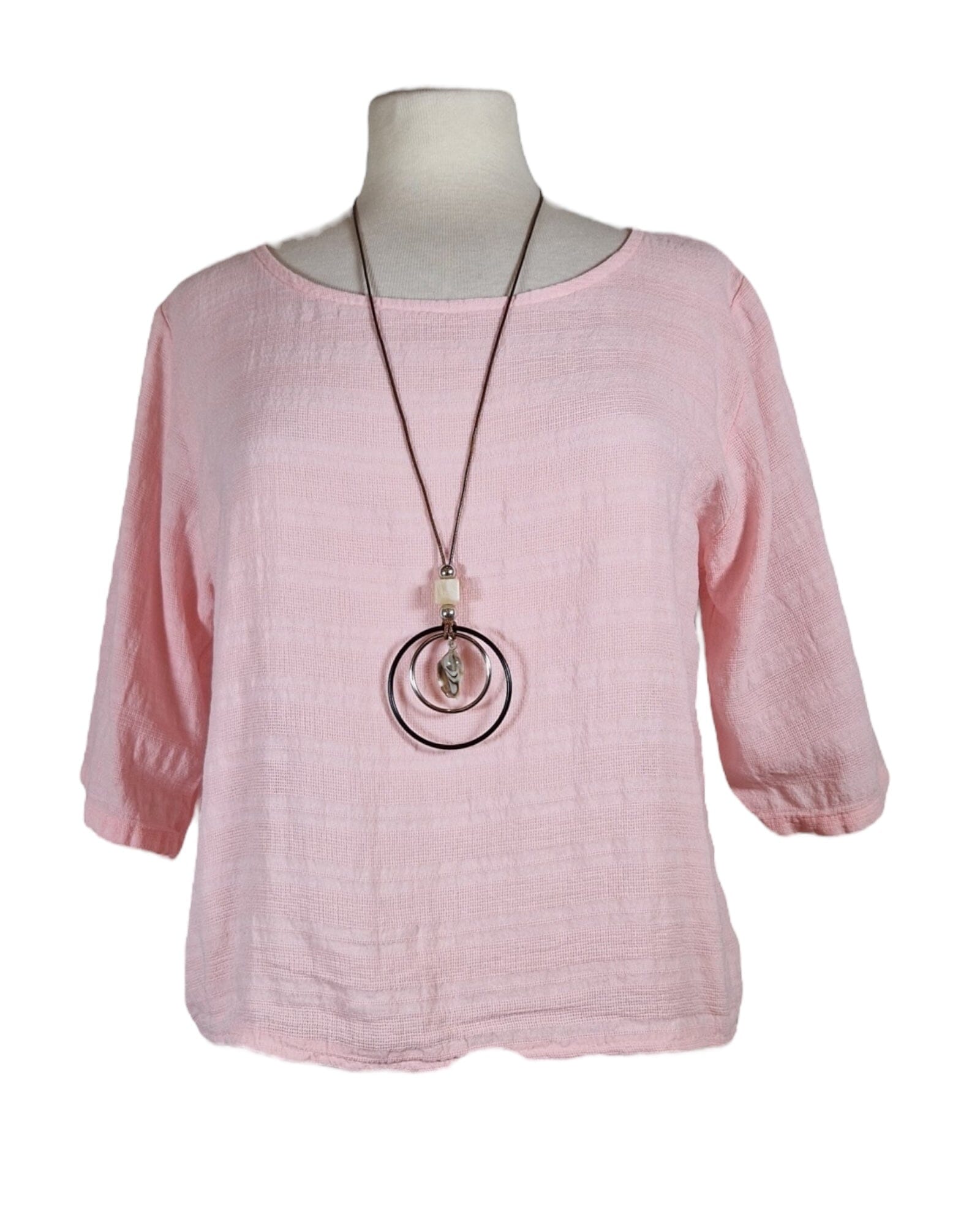 Bluse Kurz mit Kette Bluse Kolibri Ulm Rosé Einheitsgröße