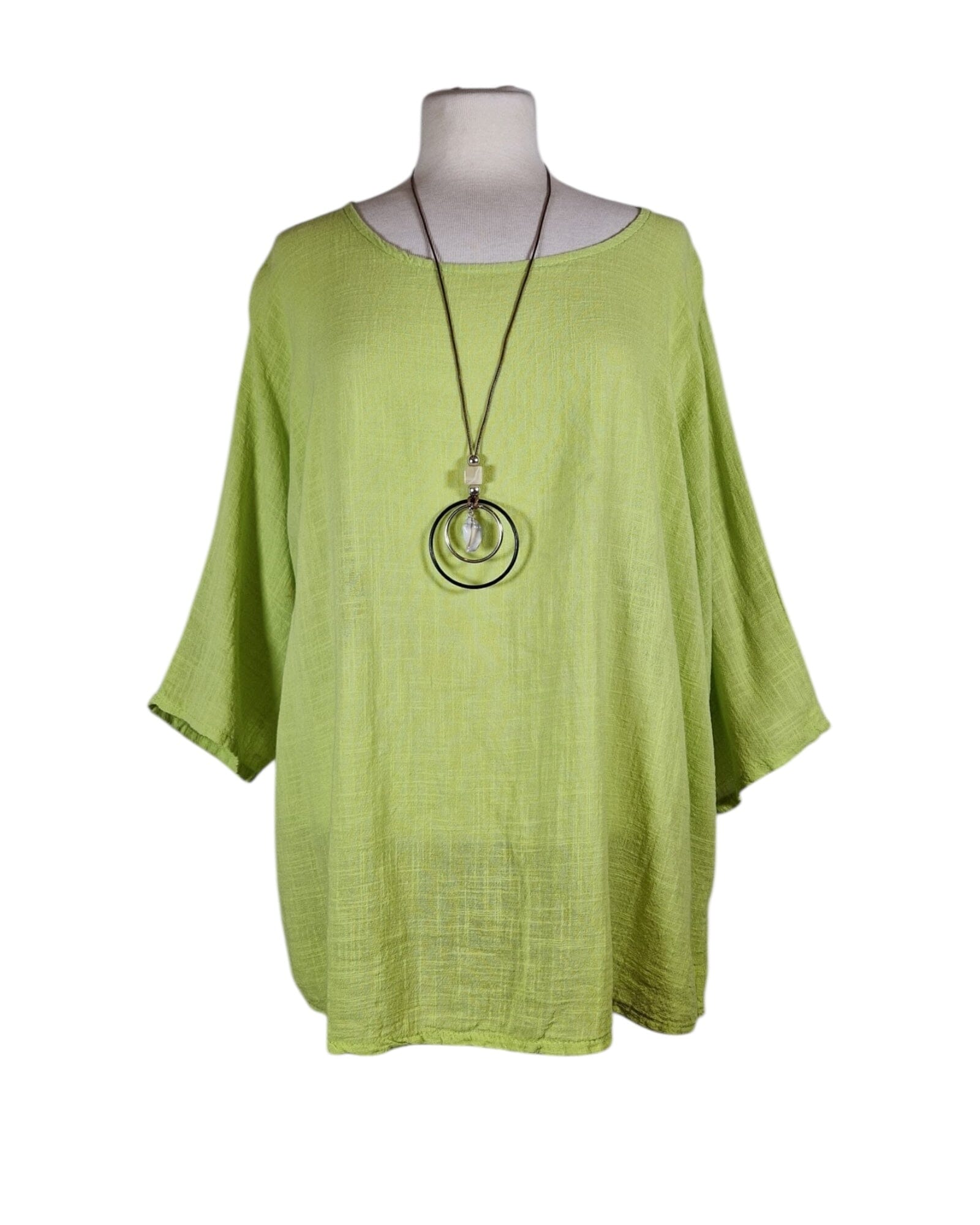 Bluse Lang mit Kette Bluse Kolibri Ulm Apfelgrün Einheitsgröße