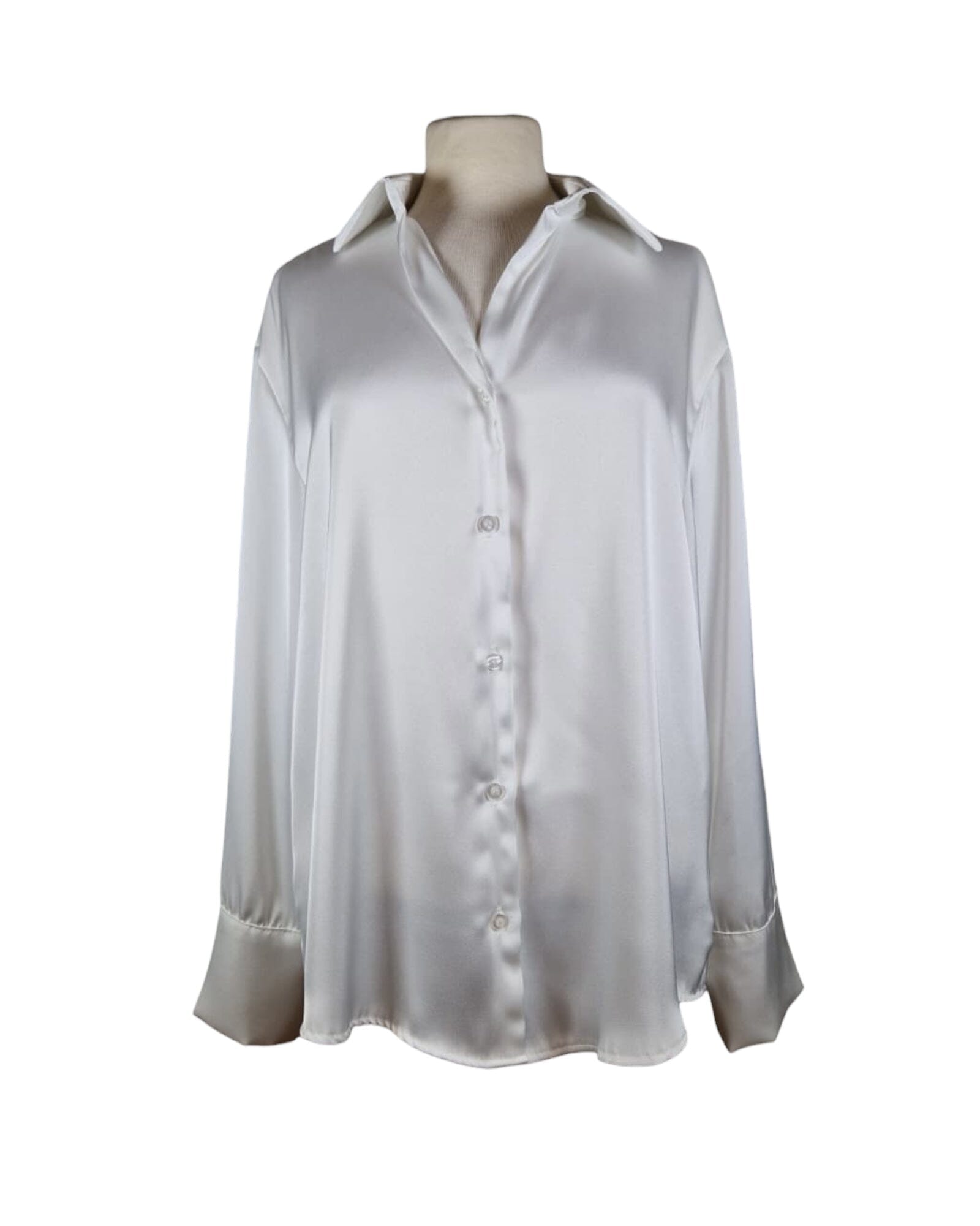 Bluse Satin Bluse Kolibri Ulm Weiß Einheitsgröße