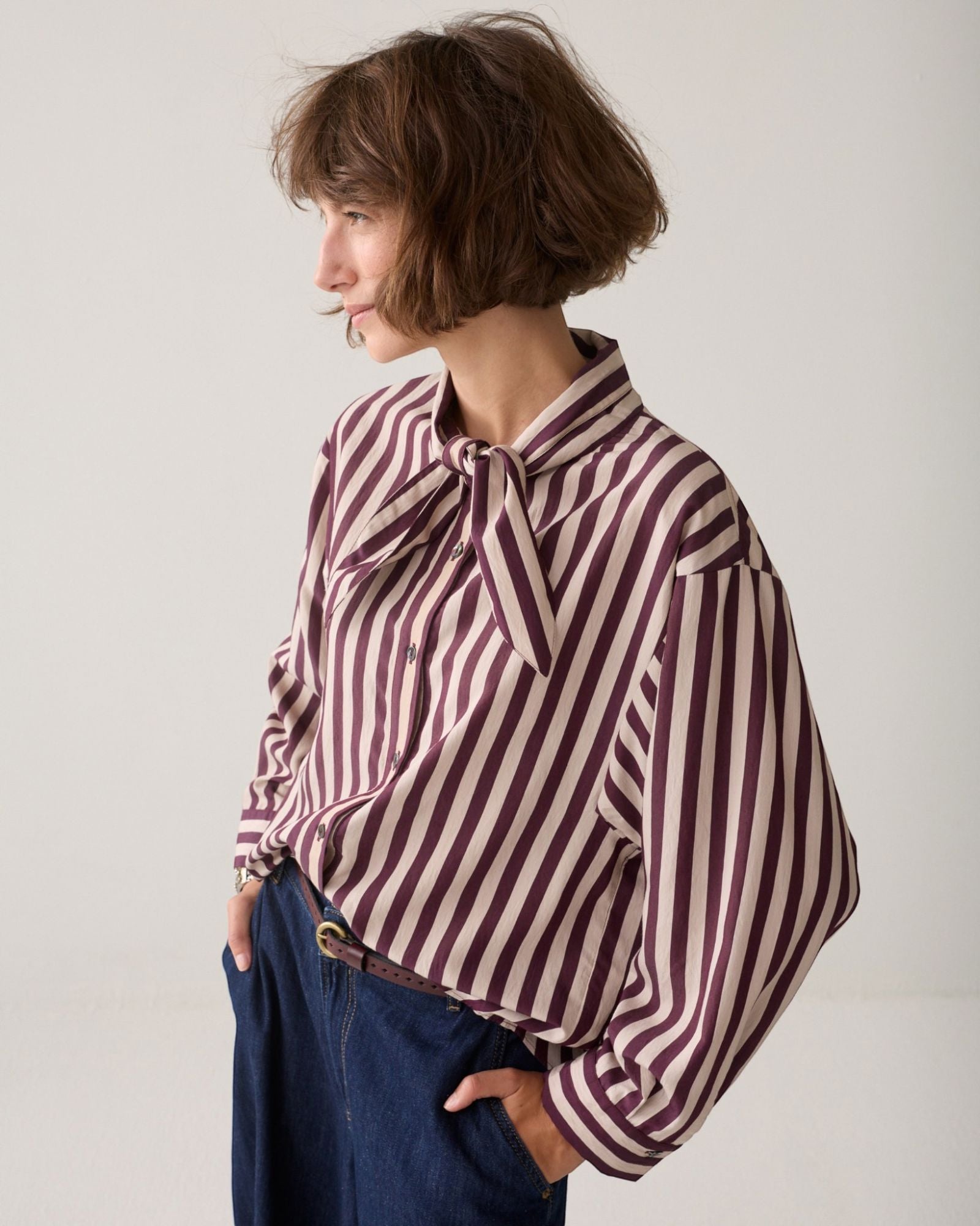 Bluse Stripe Bluse Summum Woman