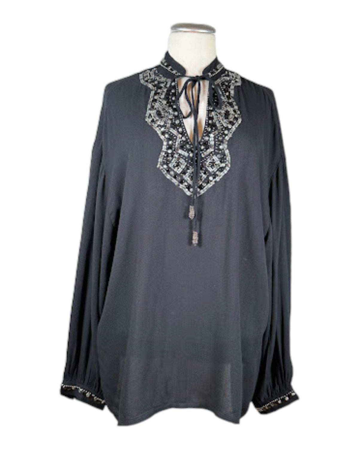 Chiffonbluse Bluse Grace 300 Black S