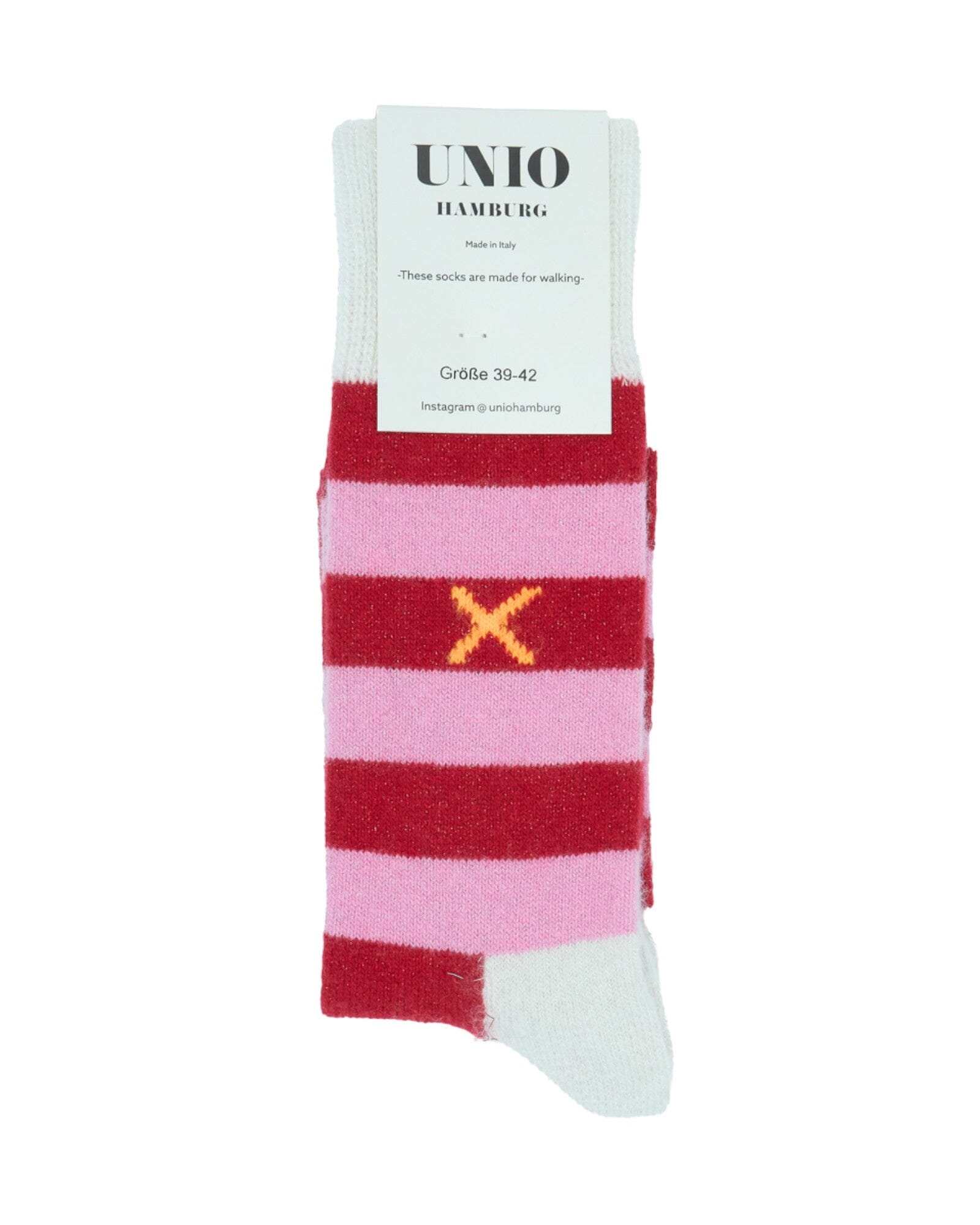 Cosy Glitzi Socken UNIO 01 White cherry rose 36-38