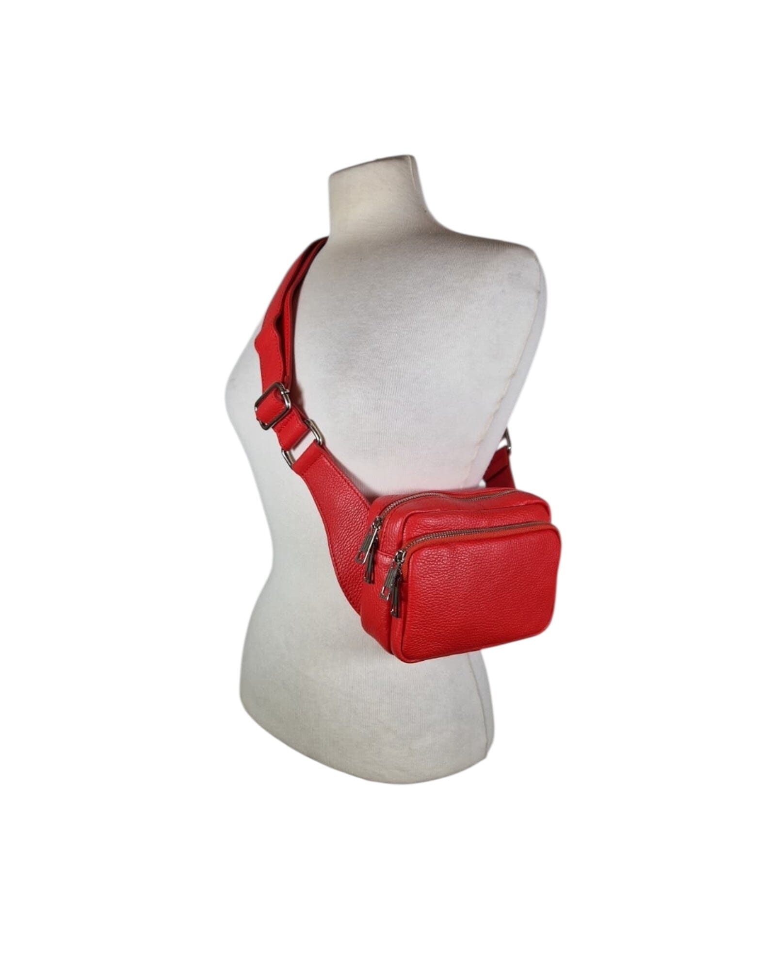 Crossbody Bag Elegant Sportlich Klein Tasche Kolibri Ulm Rot ca. 20x15cm