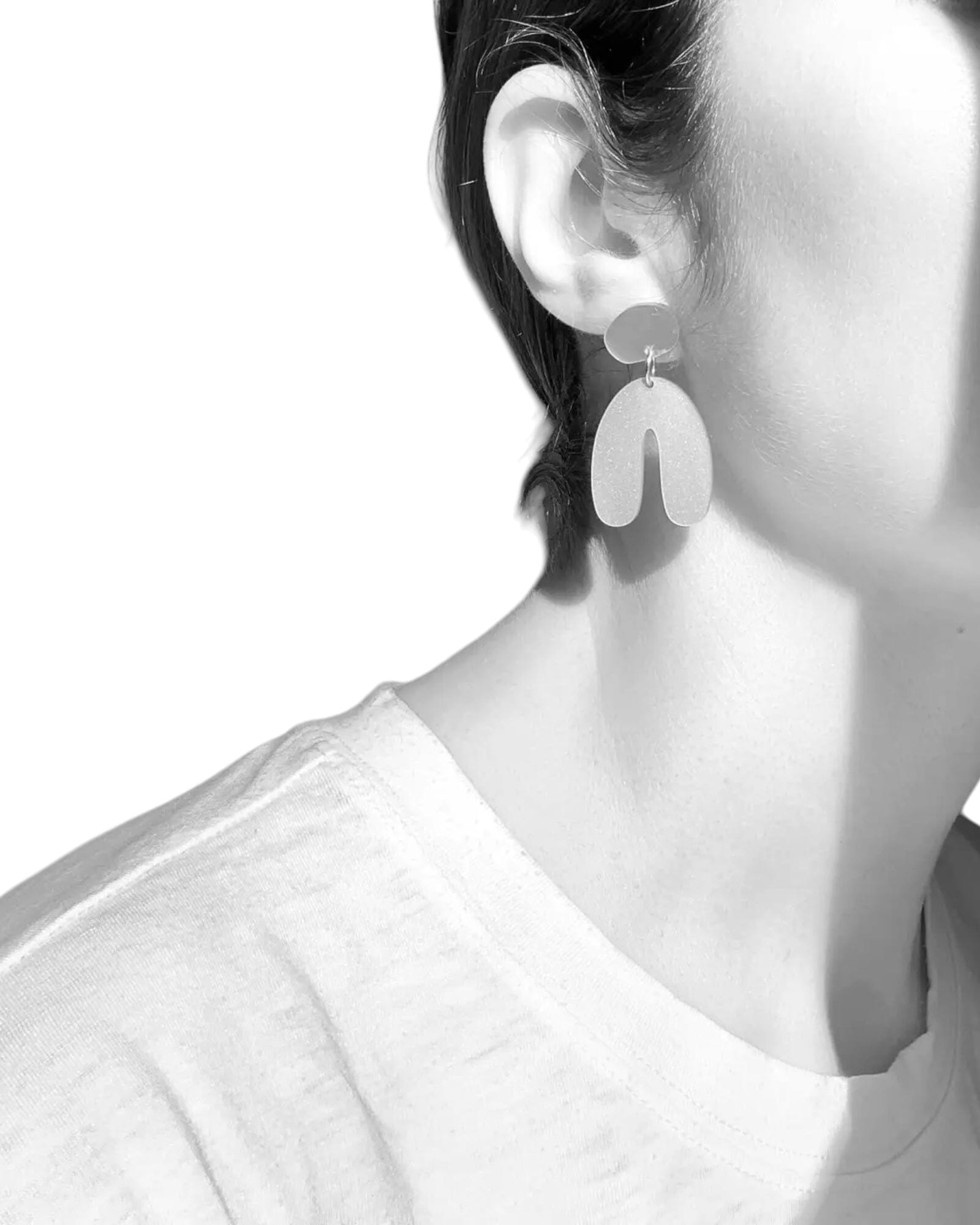 Earring Node recycled Acrylic Ohrringe Mimimono