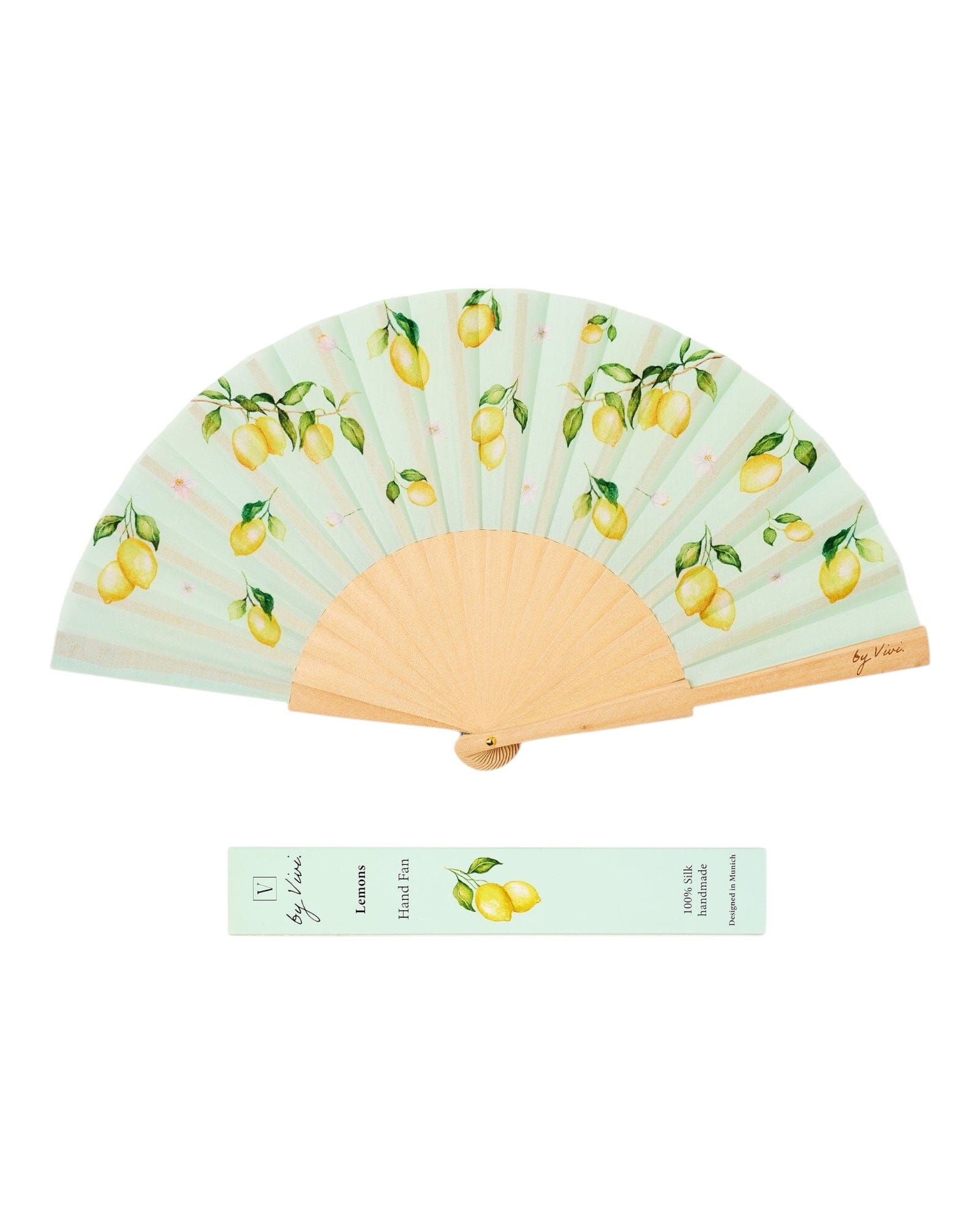 Fächer Lemon Damen, Accessoires, Taschen, Tasche, Brillenetui, Fächer, SS25 by Vivi. Wie abgebildet 40x23x4cm