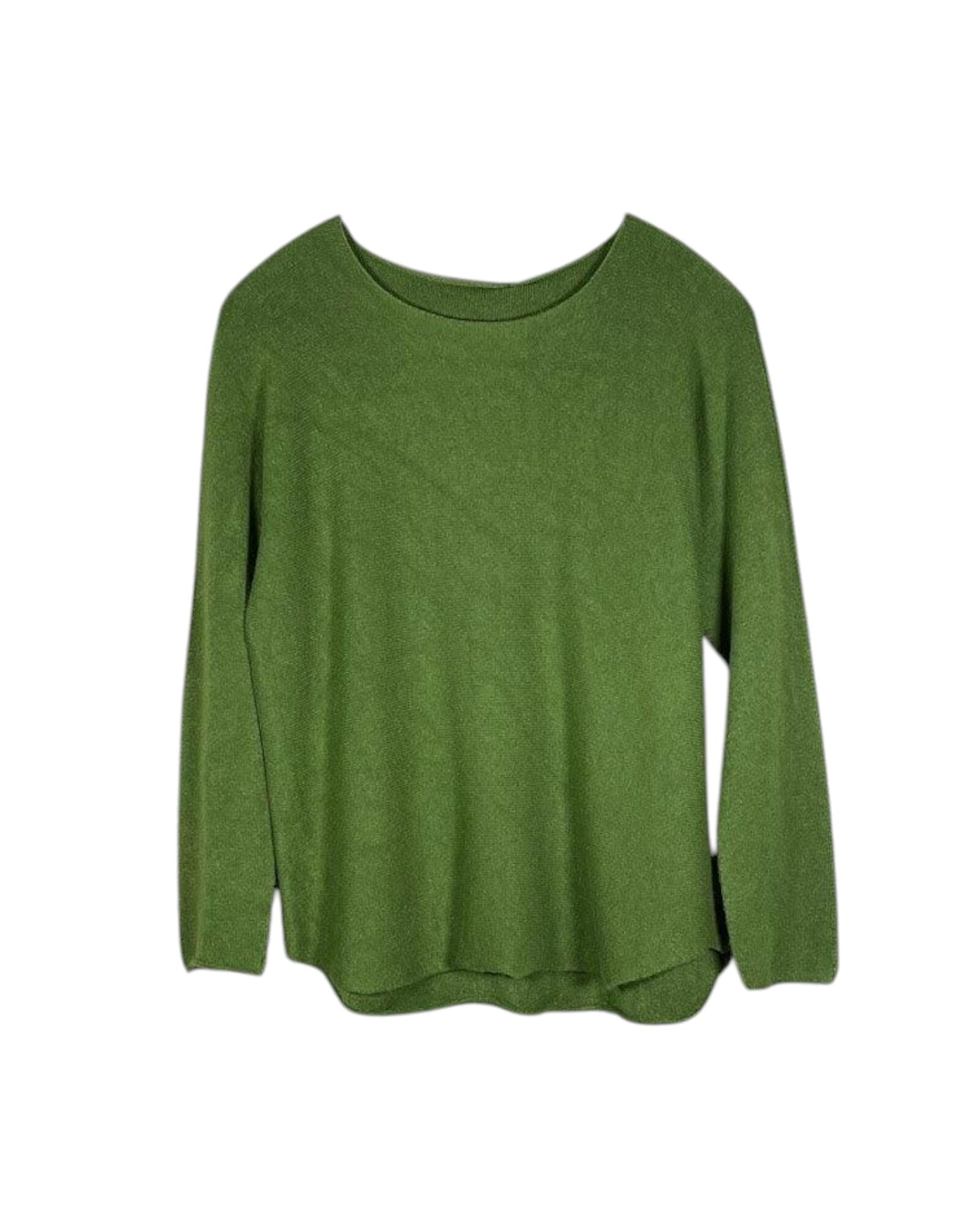 Fashion Rundhals Langarm Pullover Kolibri Ulm Moosgrün Einheitsgröße