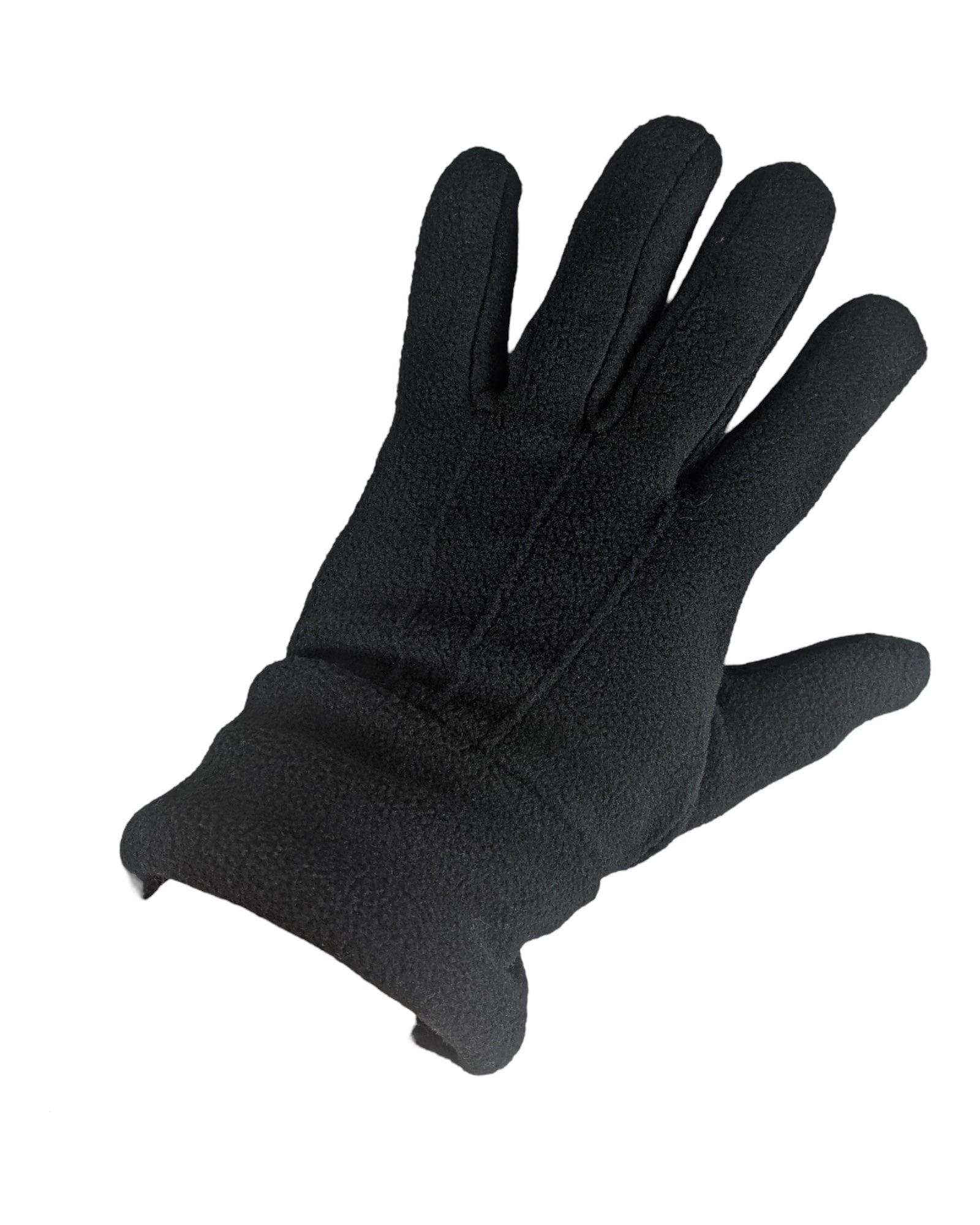 Handschuh mit Umschlag, Fleece Handschuhe Gebeana 90 schwarz