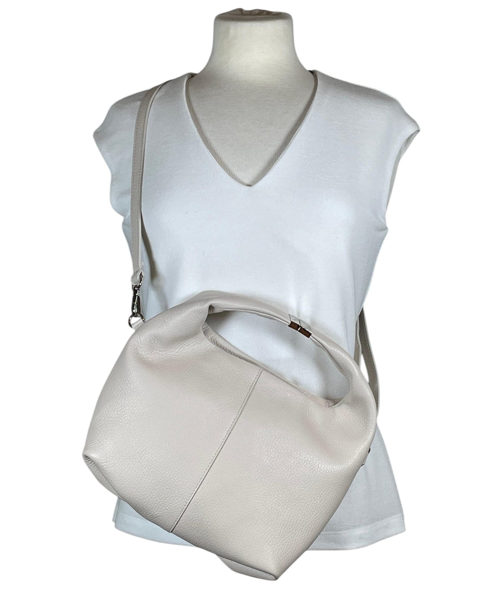 Henkeltasche Metallverschluss Handtasche Kolibri Ulm Sand ca. 24cmx 22cm