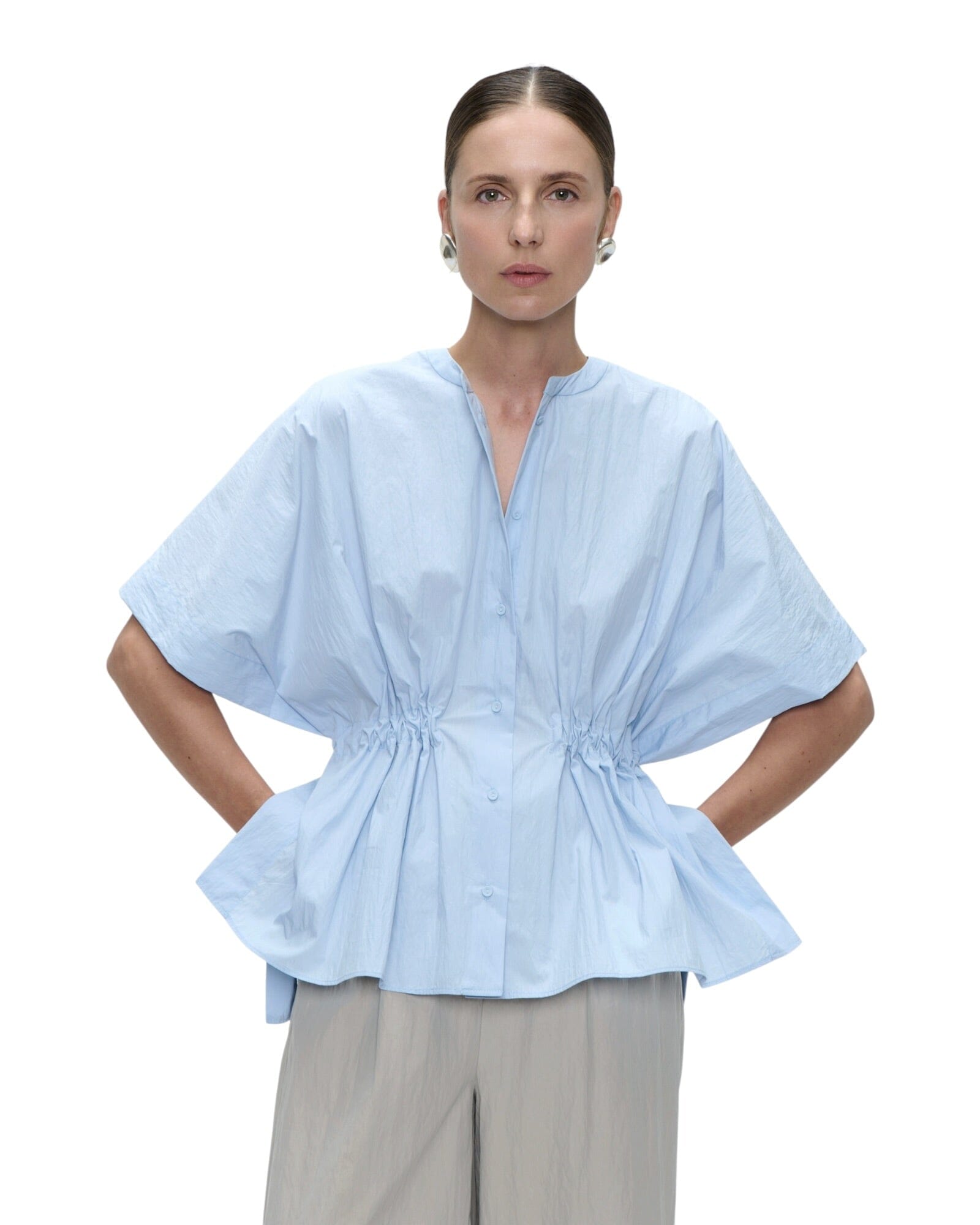 Hiroko Mix Bluse Bluse Jane Lushka Light Blue XS/S