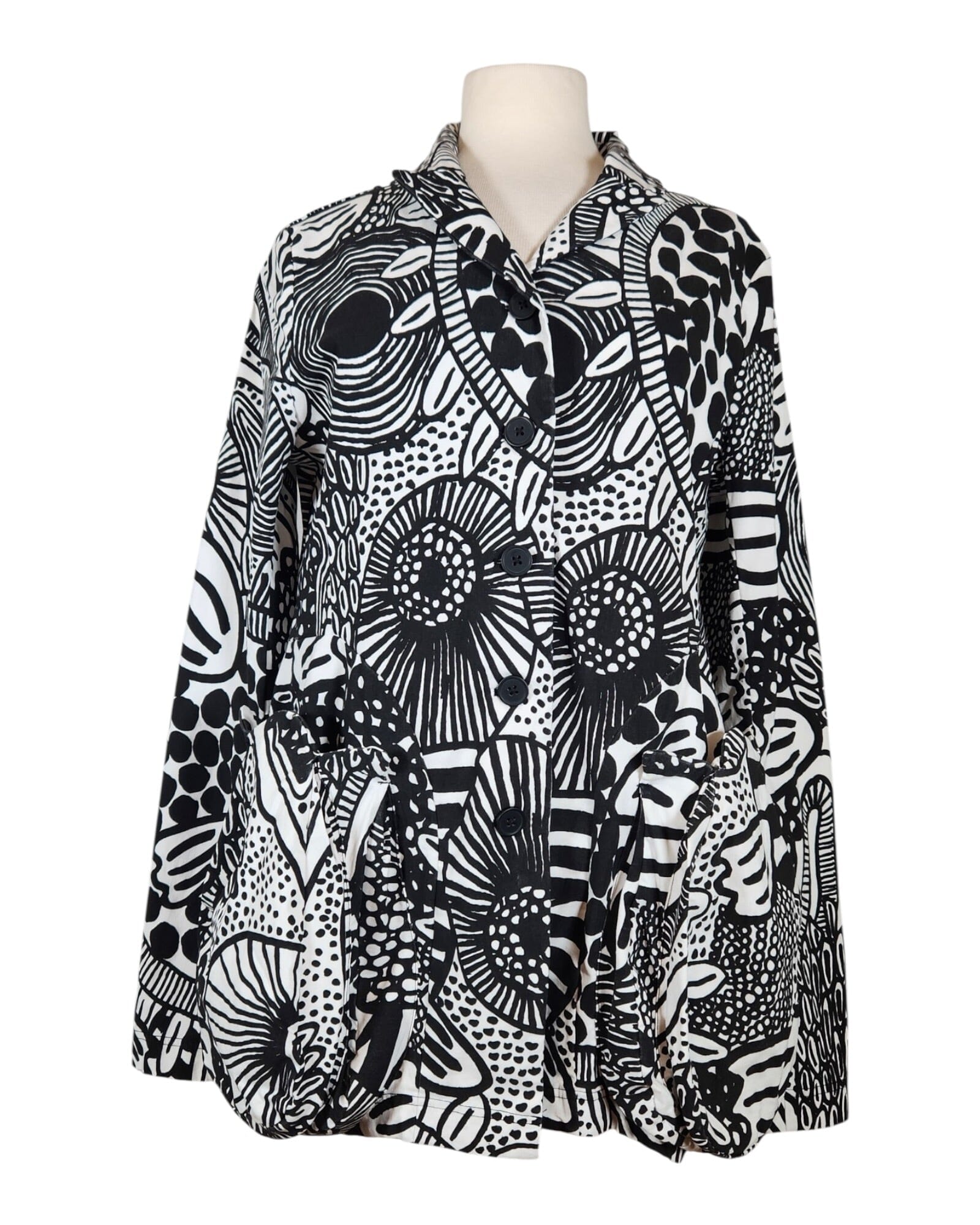 Jacke Jacke Rundholz Black Label 101 Black Print S