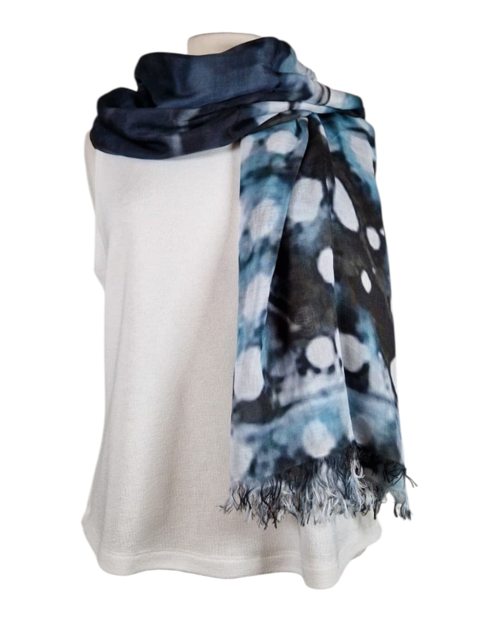 JONA Coco Tuch Eigenart Schwarz/Blau ca. 135cmx135cm