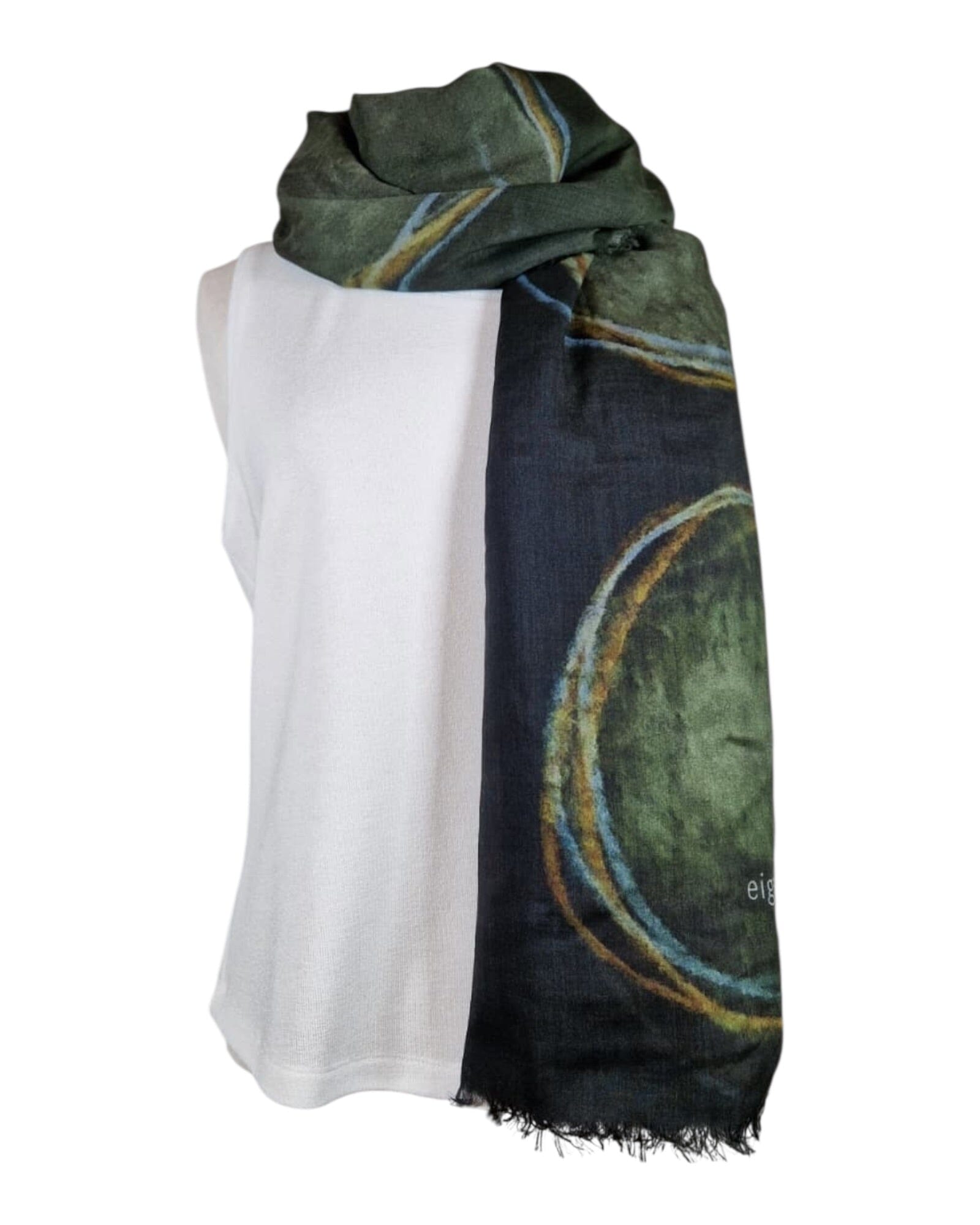 JONA Dana olive Tuch Eigenart Olive ca. 135cmx135cm