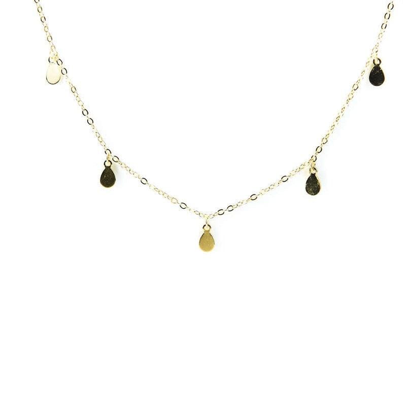 Kette Juna Kette inrosa Gold Kette 40 – 43 cm, Plättchen 0,6 cm