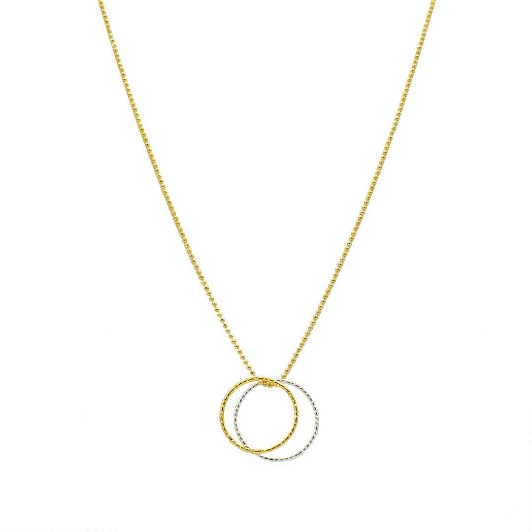 Kette LIAM 925er Si 2 Ringe klein Kette inrosa Gold 50 – 52 cm