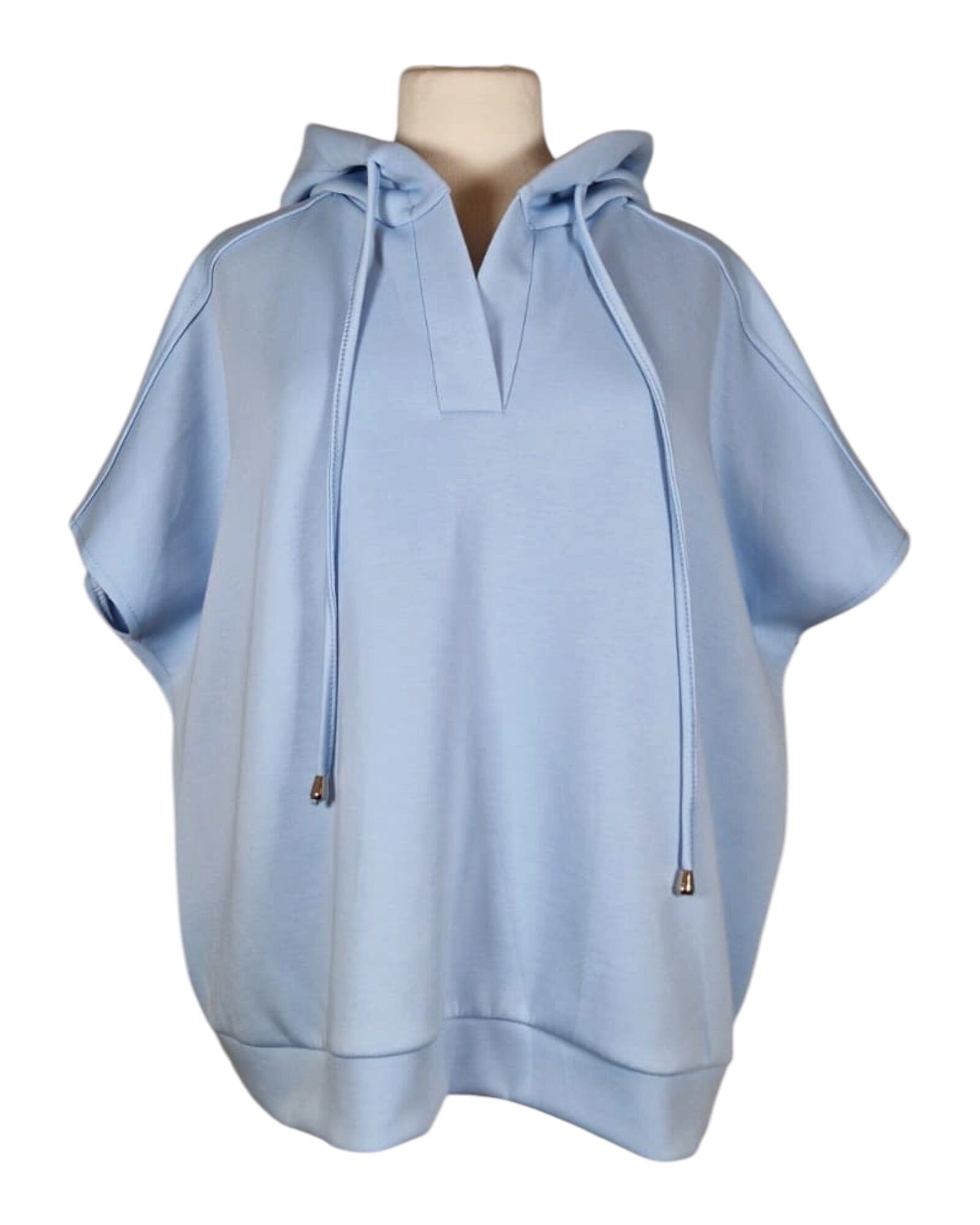 Kurzarm Hoodie Shirt Kolibri Ulm Hellblau Einheitsgröße