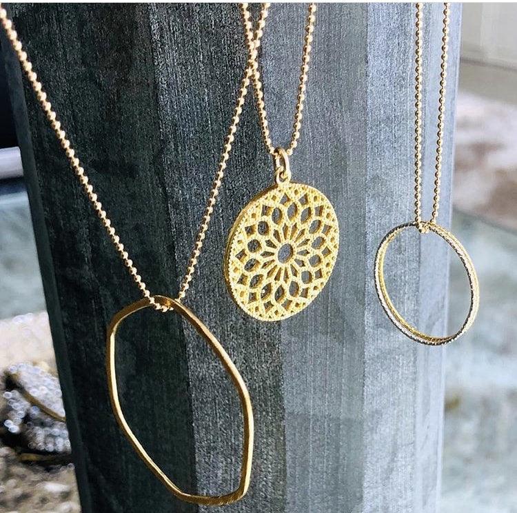 Collier Leni 925er Si 2 Anneaux Grand