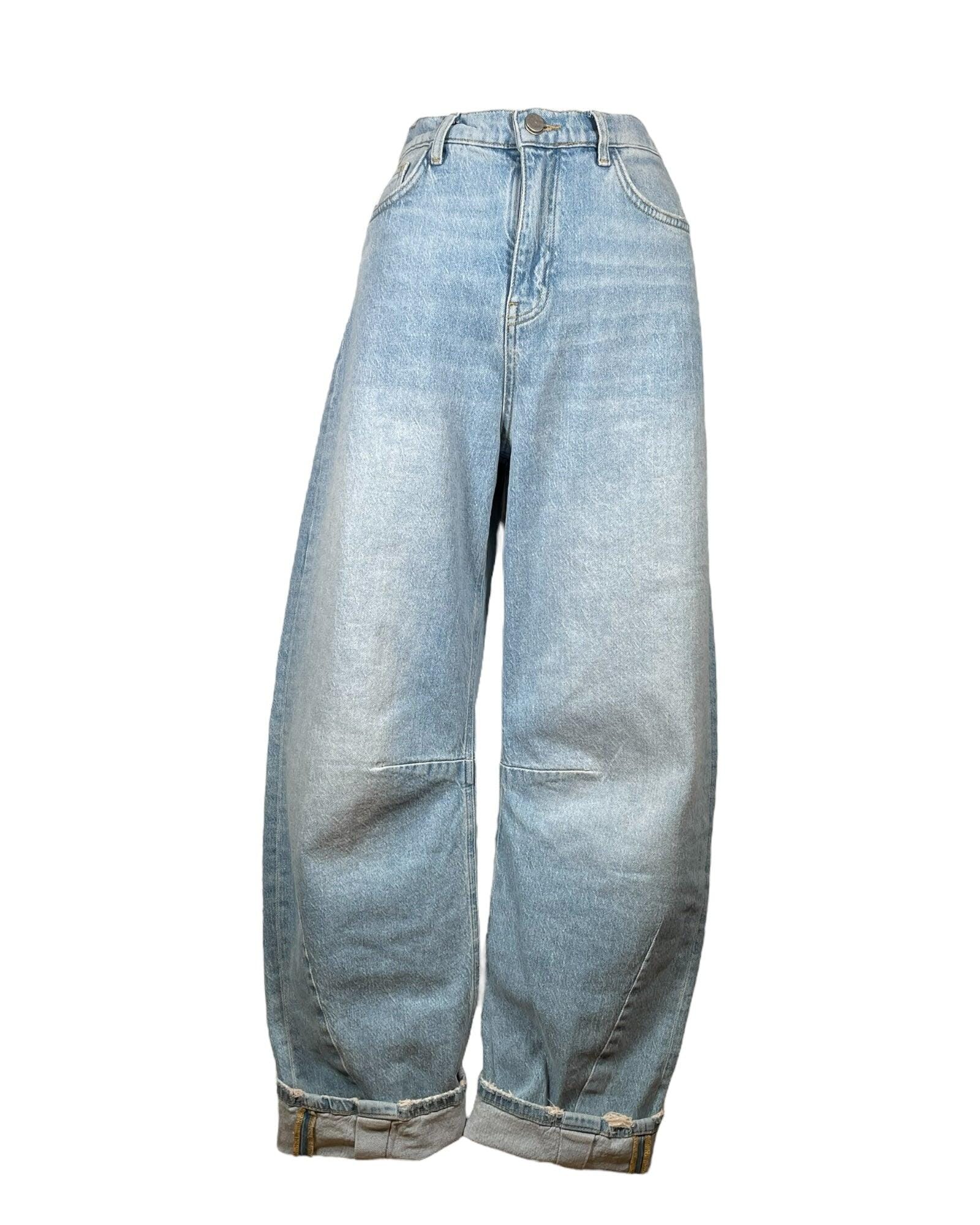 Luisenpark Ballon Jeanshose Goldgarn Denim