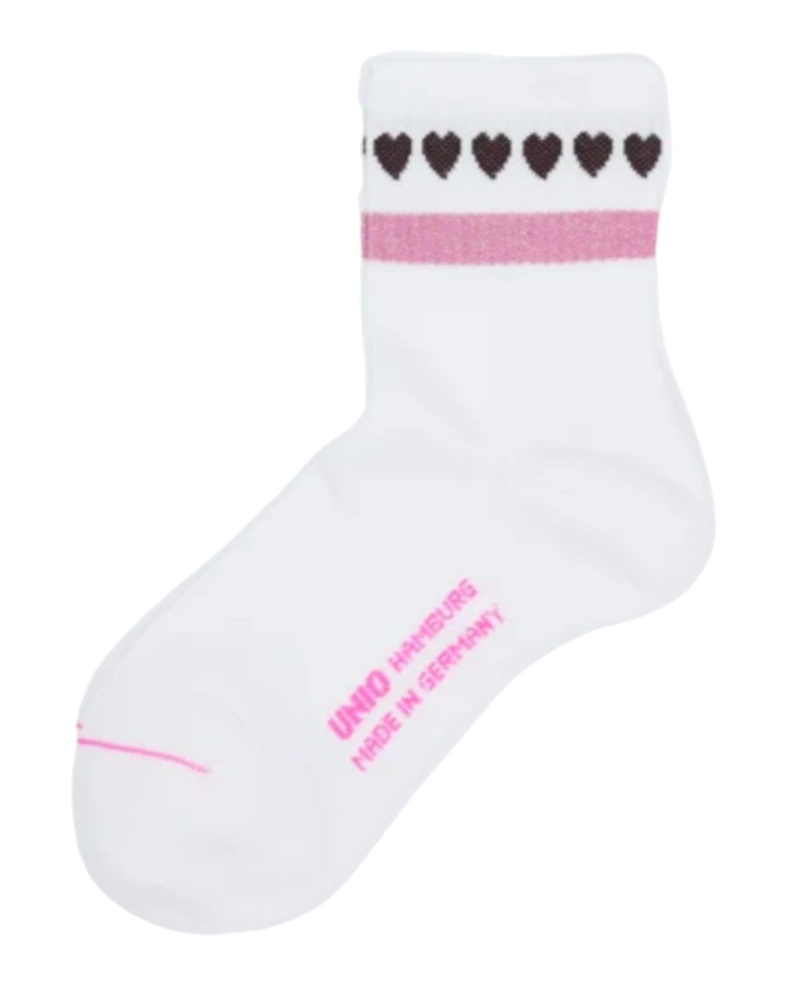 Mini Glitzi Socken UNIO 10 White-Bordeaux-Barbie 36-38