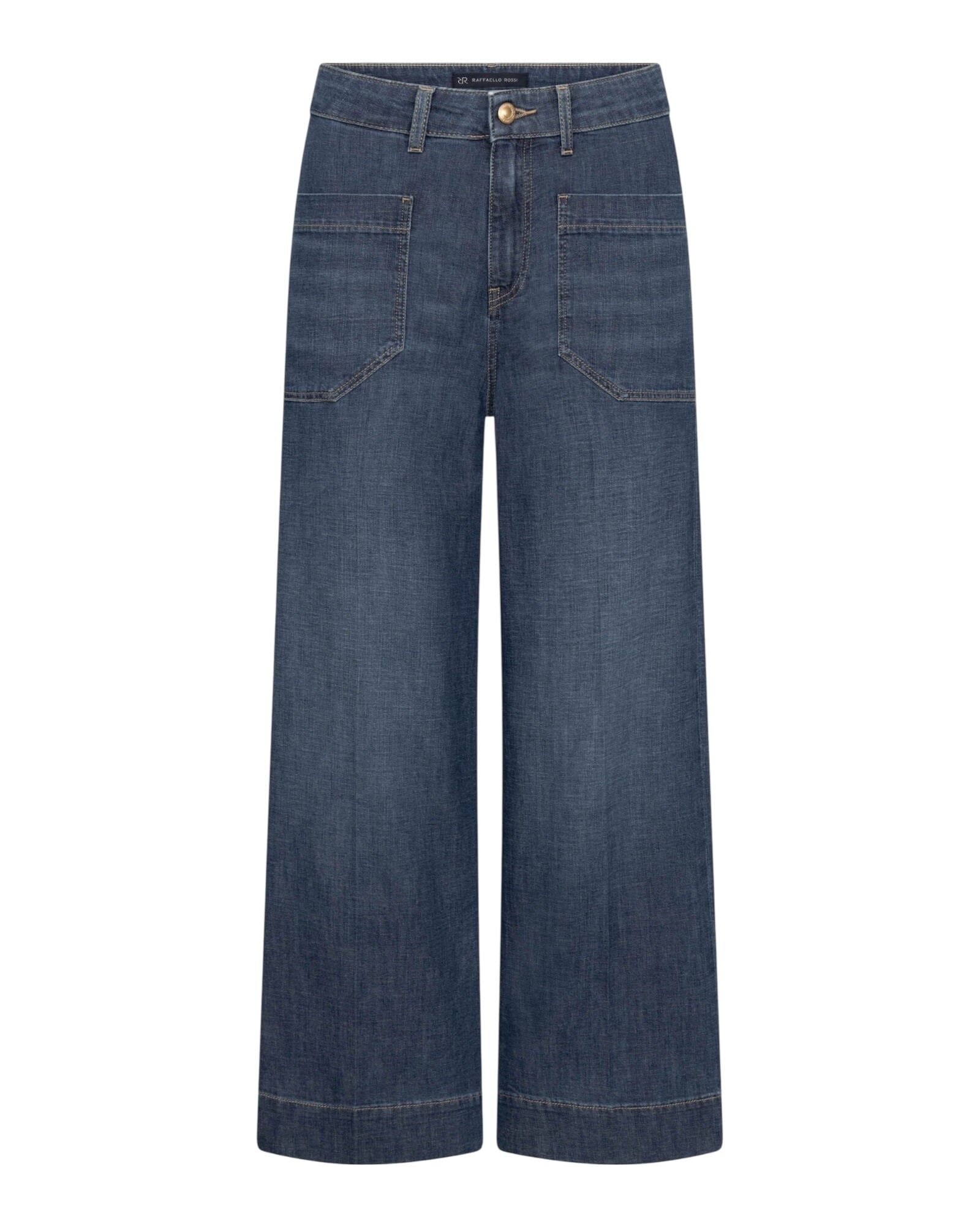 Miru 6/8 Linen Denim Jeanshose Raffaello Rossi 850 Blue Blue 36