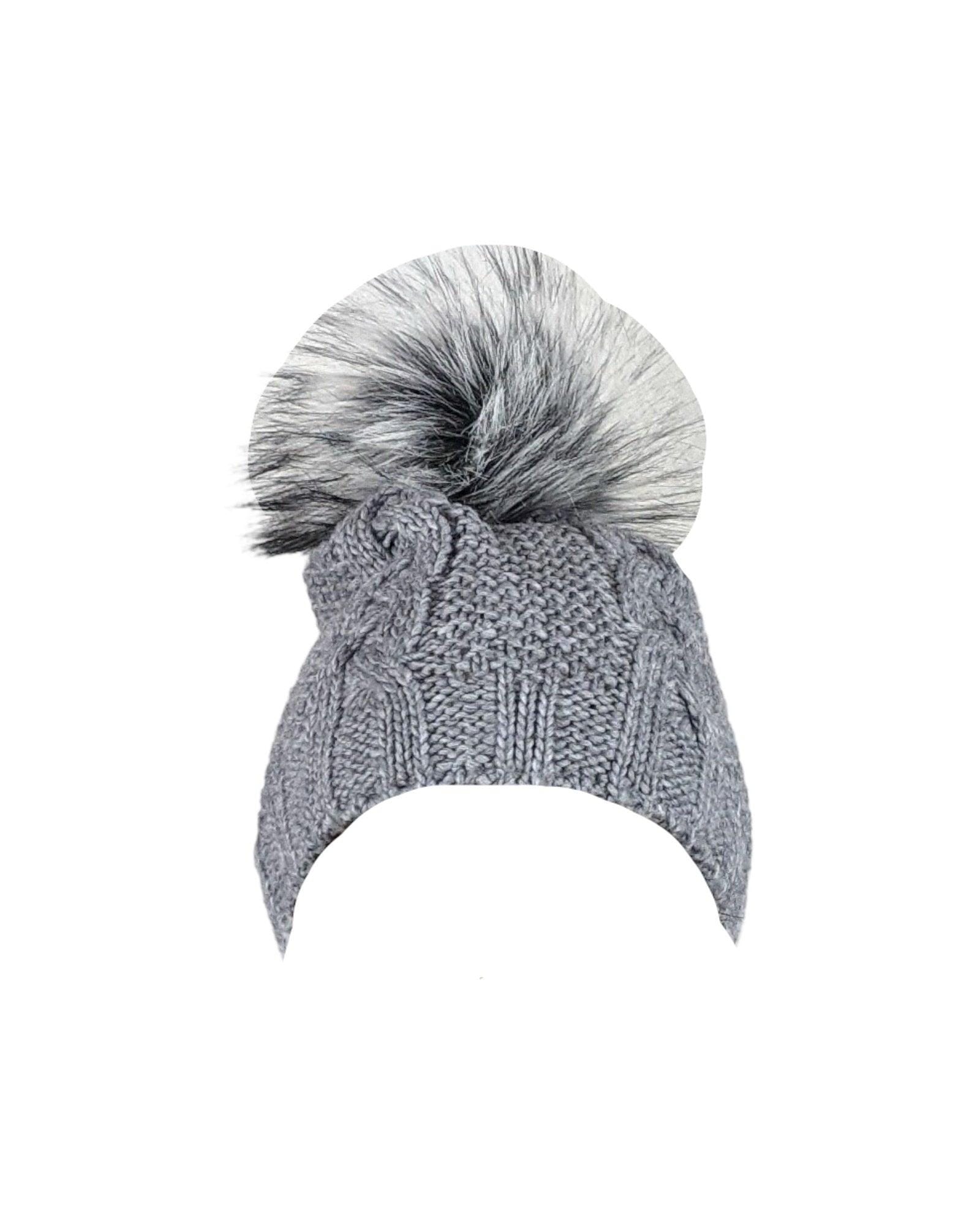 Mütze, kurz, Zopfm.Pp mit Fleecesteg Mütze Gebeana 98 hellgrau