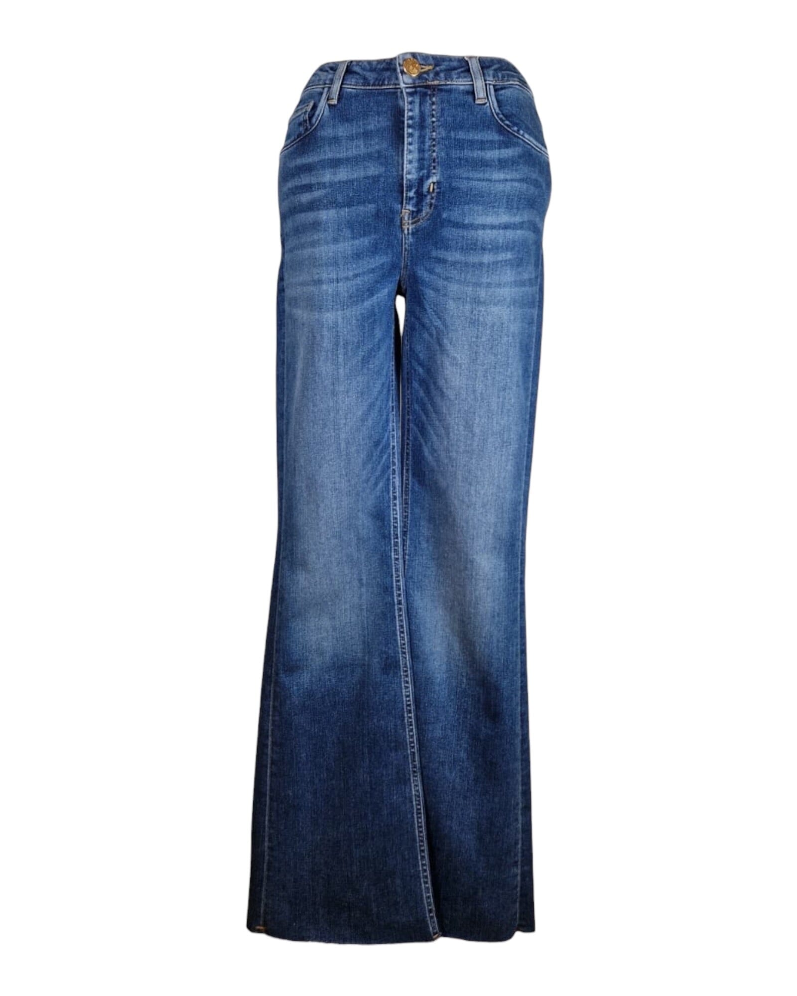 New Flare Fit Jeanshose Goldgarn Denim 1090 Midblue W26/Short