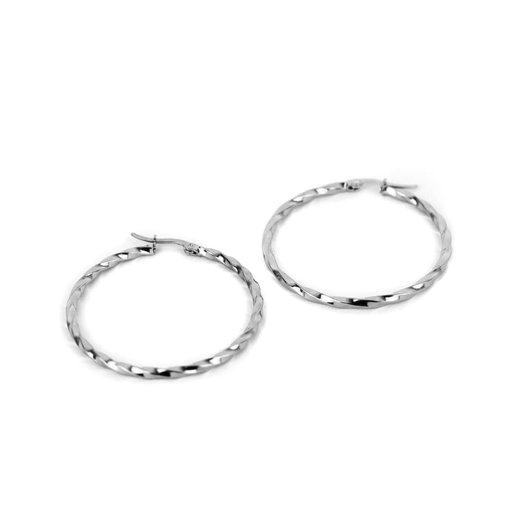 Ohrringe Calvi Ohrringe inrosa Silber 5cm Durchmesser