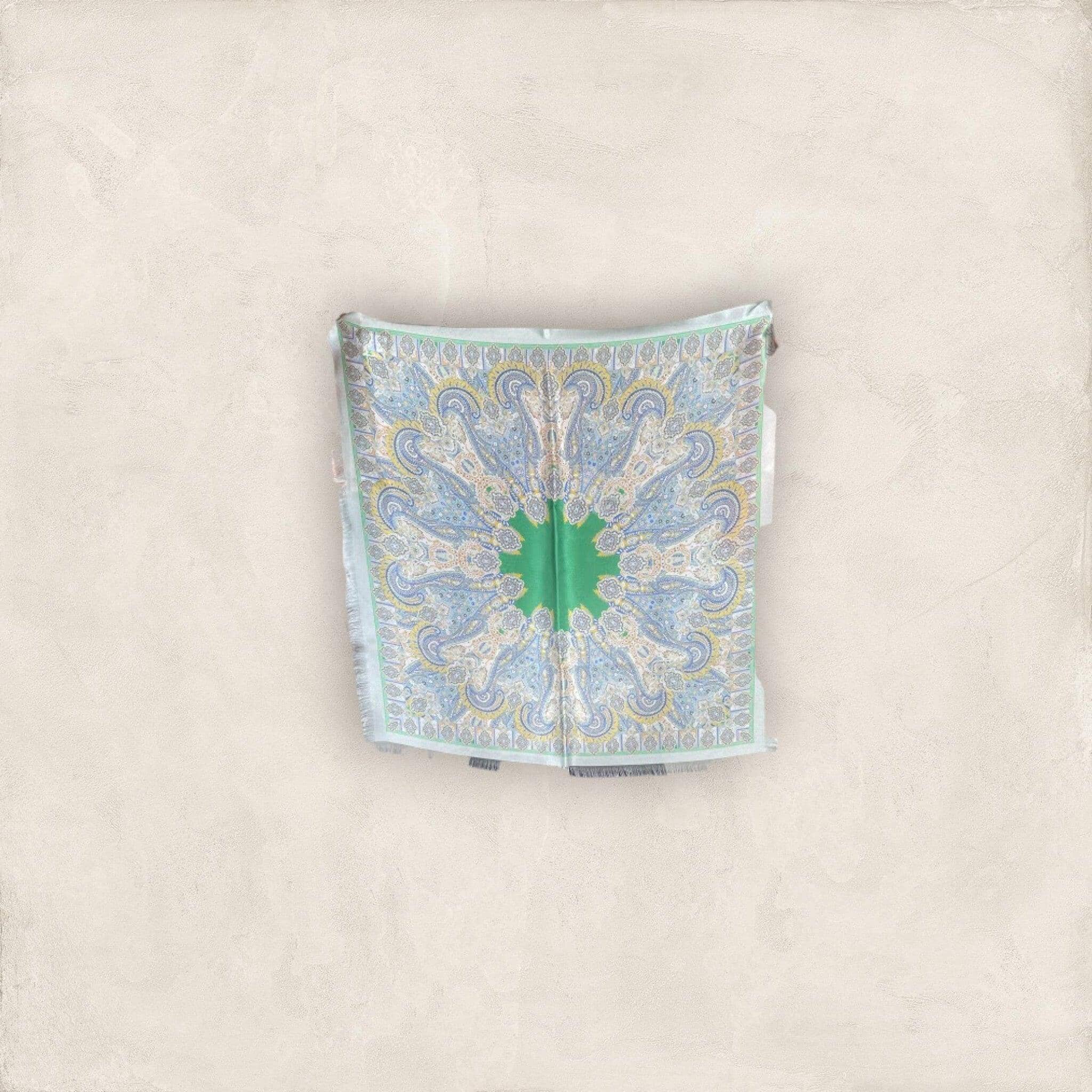 ORNAMENT Seidentuch Mala Alisha Green 70x70 cm