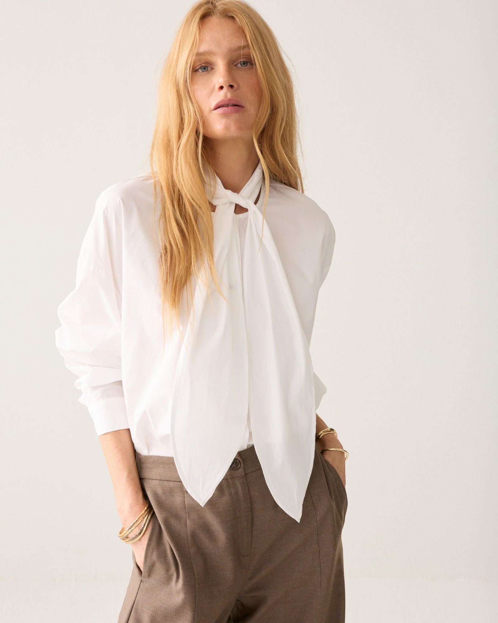 Oversized Bluse Bluse Summum Woman 110 White 36
