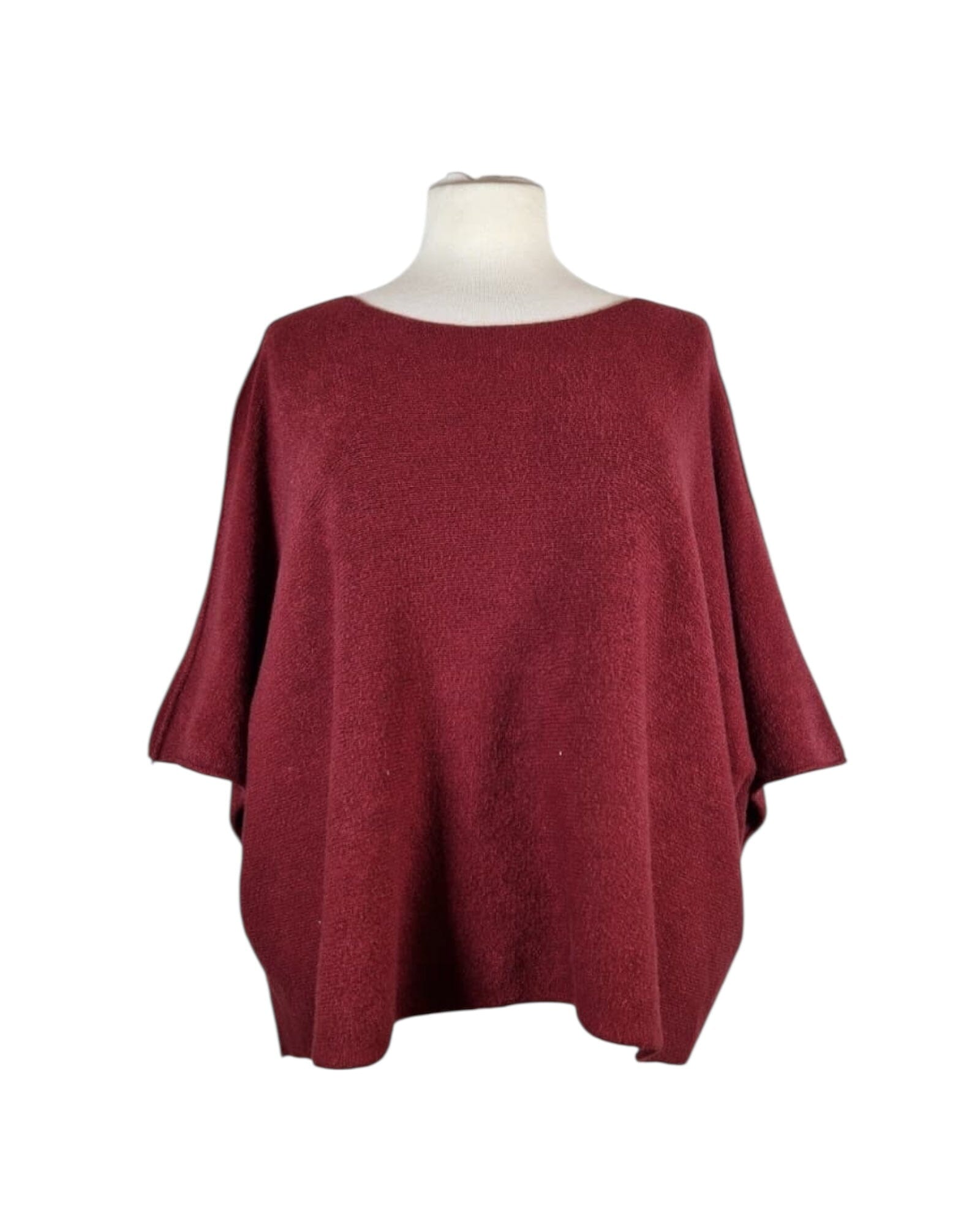 Poncho Pullover Pullover Kolibri Ulm Bordeaux Einheitsgröße