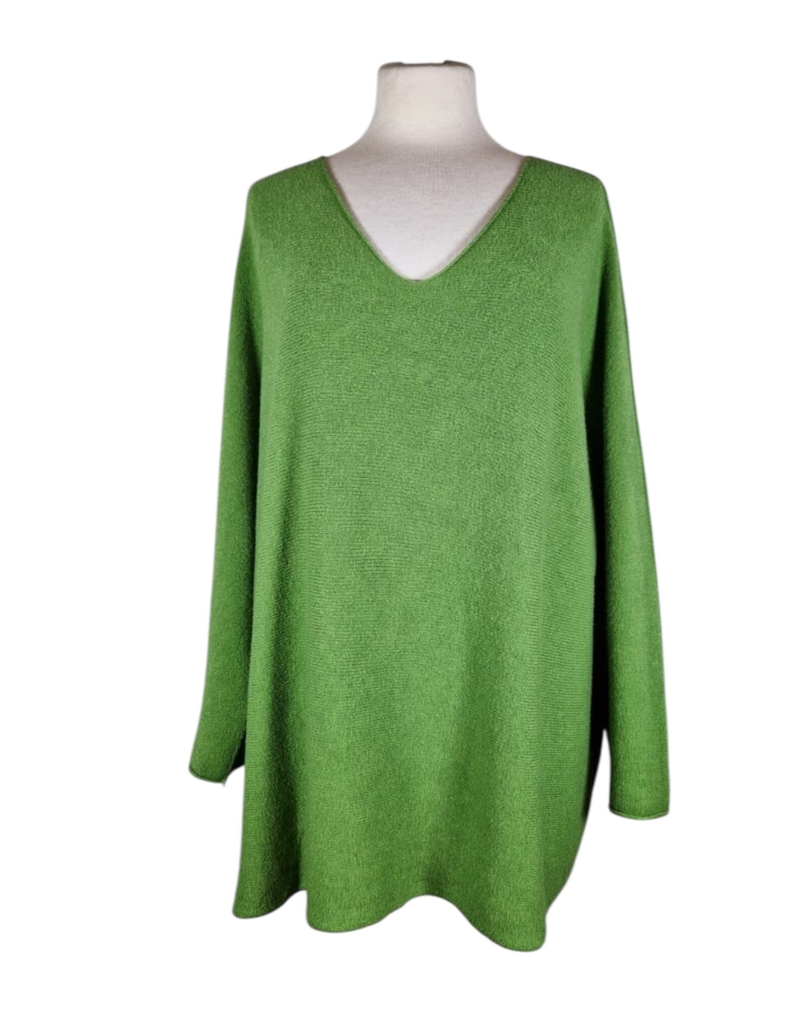 Pullover V-Ausschnitt Lang Pullover Kolibri Ulm Grün Einheitsgröße