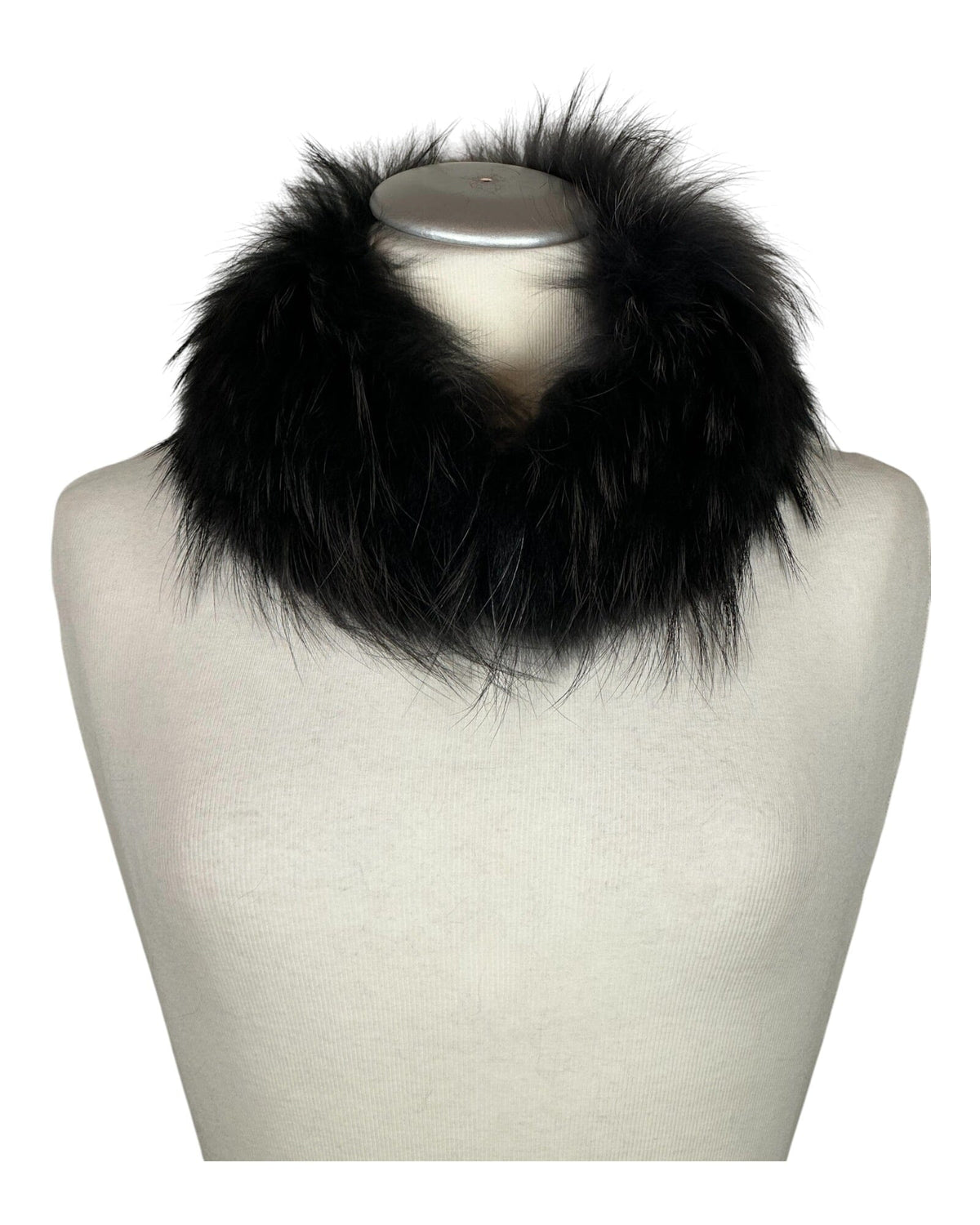 Raccoon Collar Fellkragen Funk 900 Schwarz 47 x 3,5 cm