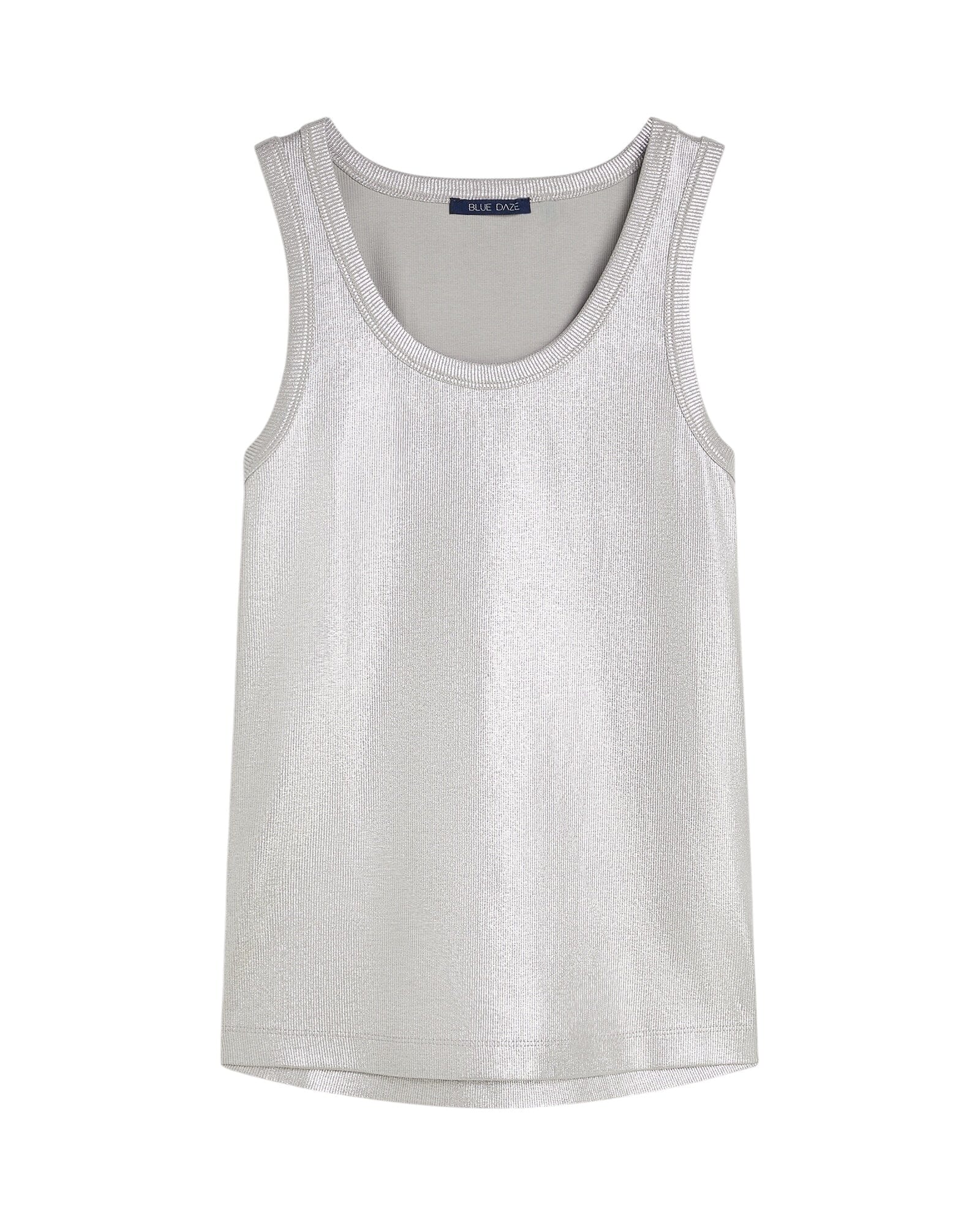 Rib Tanktop Top Summum Woman 825 Mid Grey S