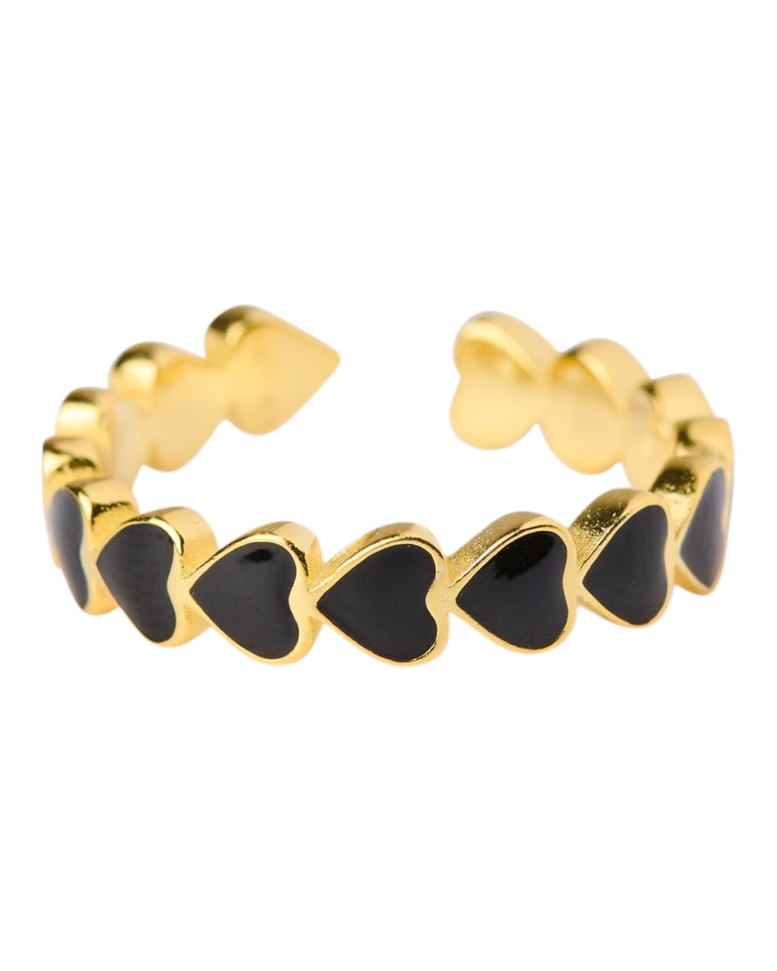Ring Heart Schwarz Ring by Vivi.